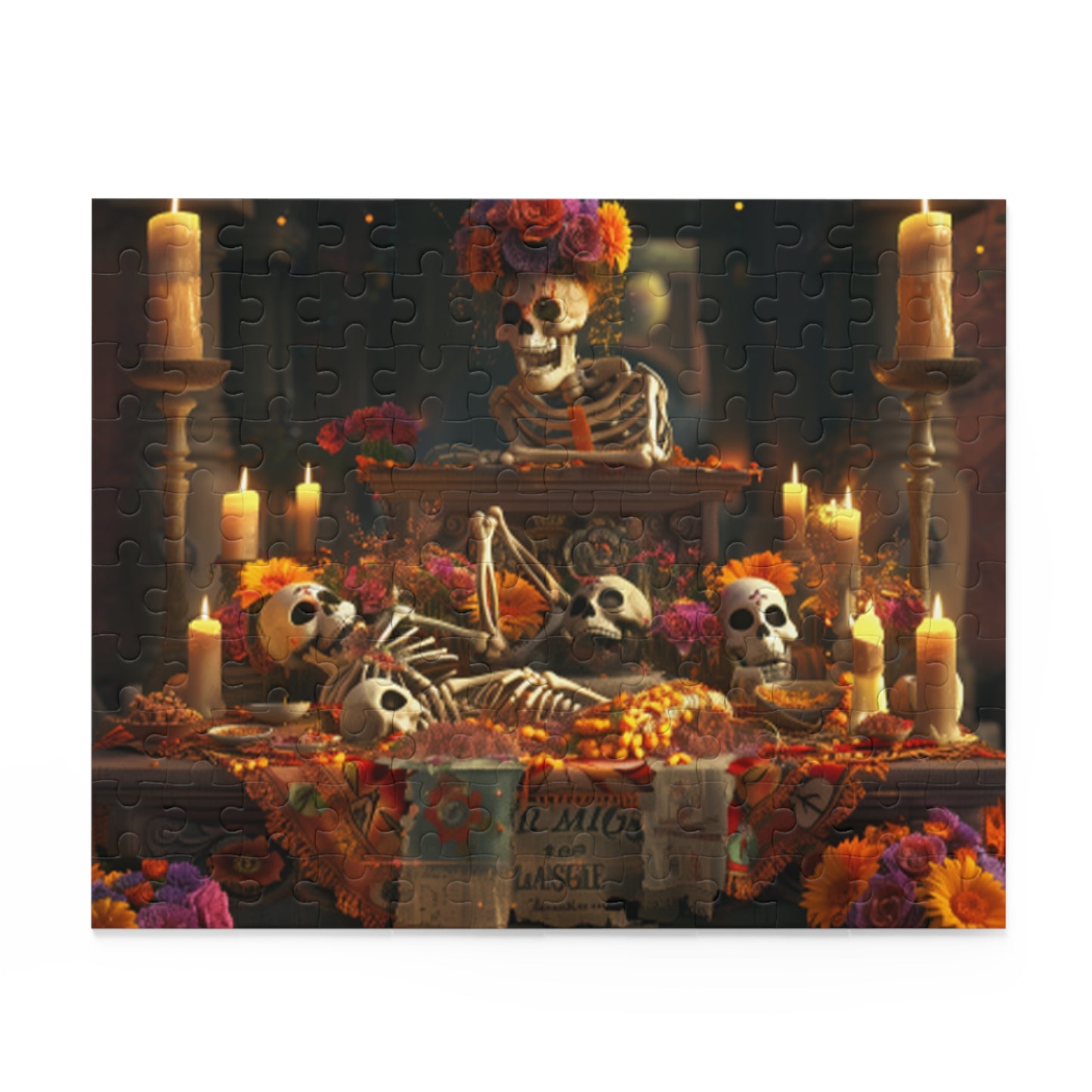 Mexican Art Day of the Dead Día de Muertos Jigsaw Puzzle Adult Birthday Business Jigsaw Puzzle Gift for Him Funny Humorous Indoor Outdoor Game Gift For Her Online-2