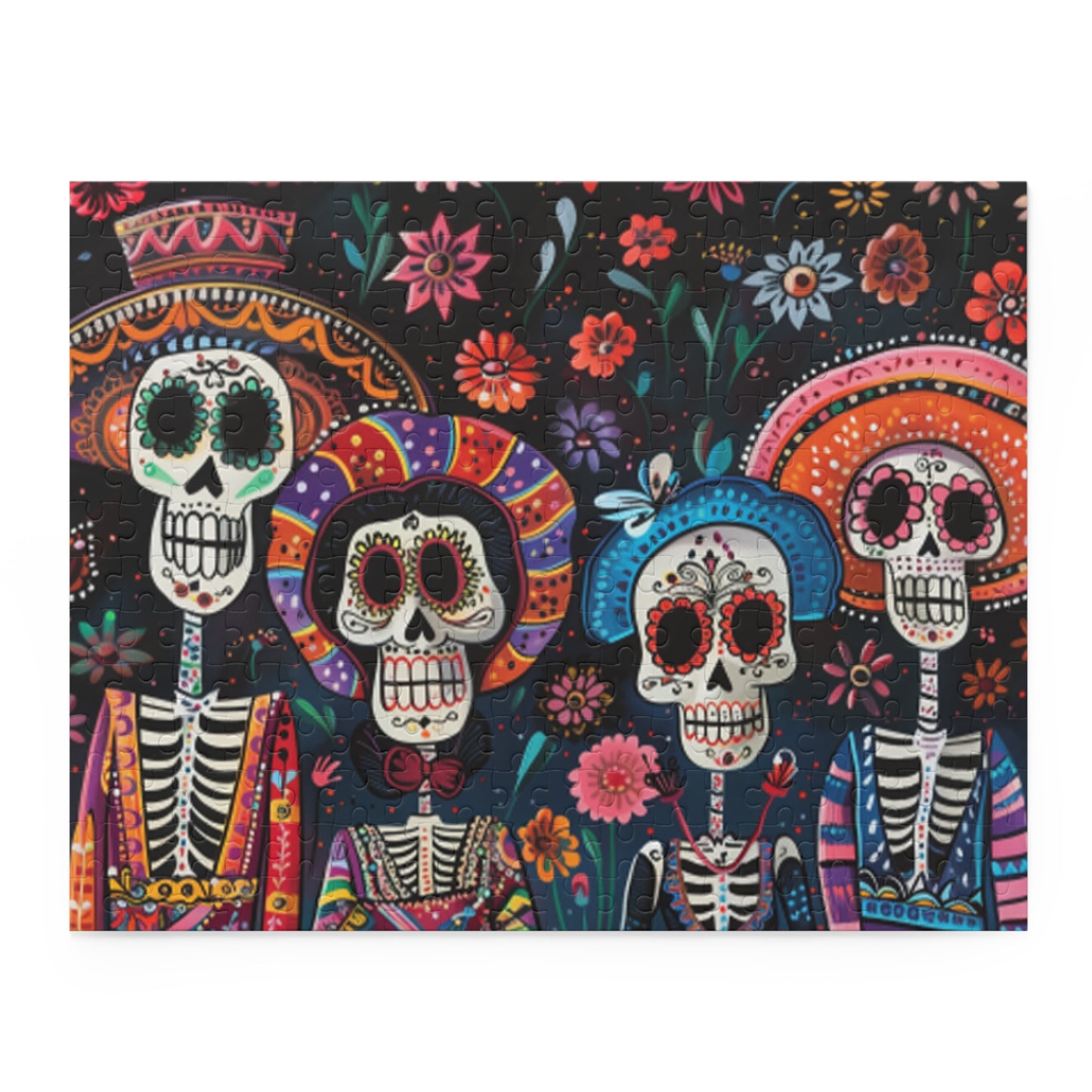 Mexican Art Day of the Dead Día de Muertos Jigsaw Puzzle Adult Birthday Business Jigsaw Puzzle Gift for Him Funny Humorous Indoor Outdoor Game Gift For Her Online-3