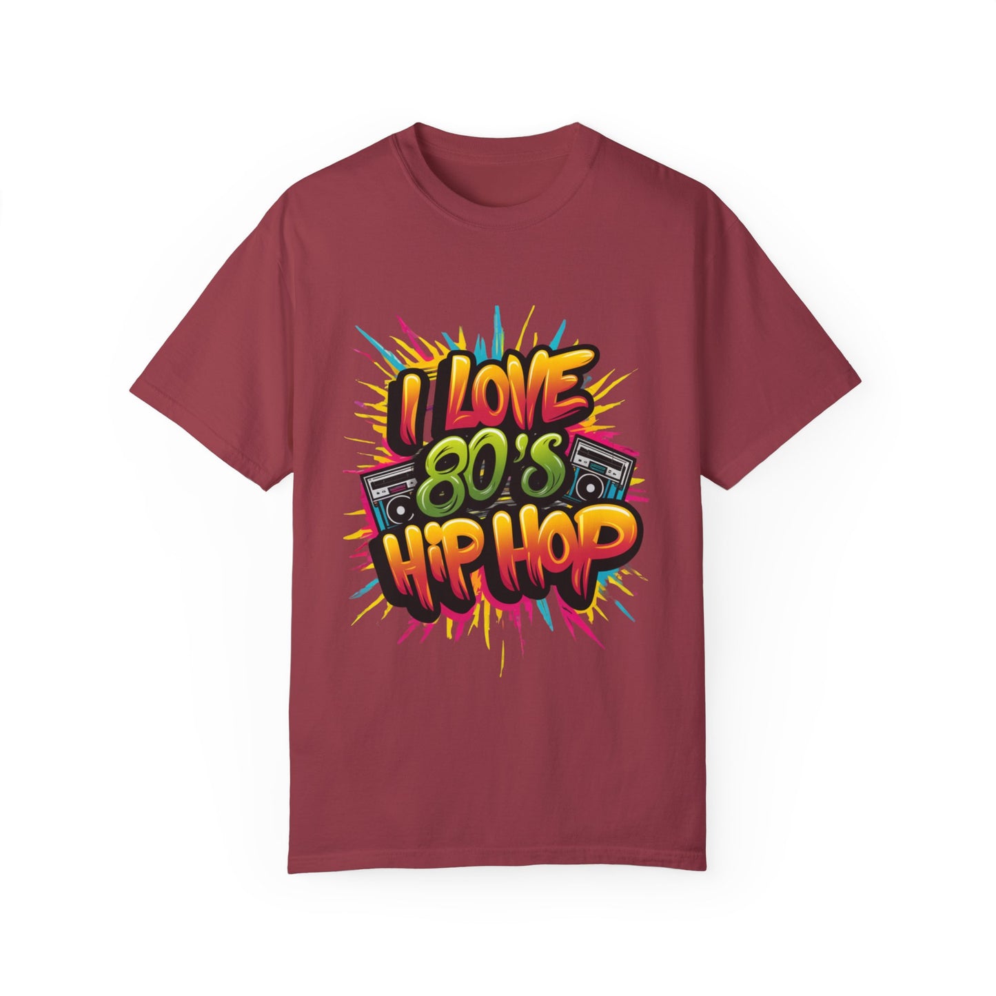 I Love 80's Hip Hop Graphic Unisex Garment-dyed T-shirt Cotton Funny Humorous Graphic Soft Premium Unisex Men Women Chili T-shirt Birthday Gift-7