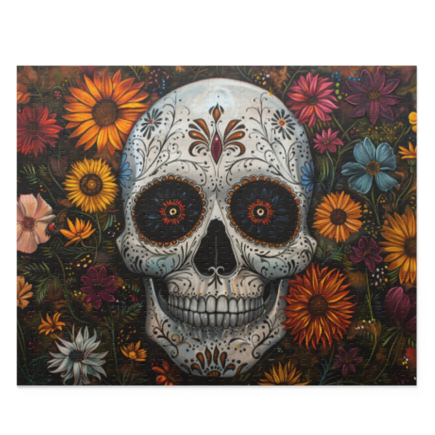 Mexican Art Day of the Dead Día de Muertos Jigsaw Puzzle Adult Birthday Business Jigsaw Puzzle Gift for Him Funny Humorous Indoor Outdoor Game Gift For Her Online-1