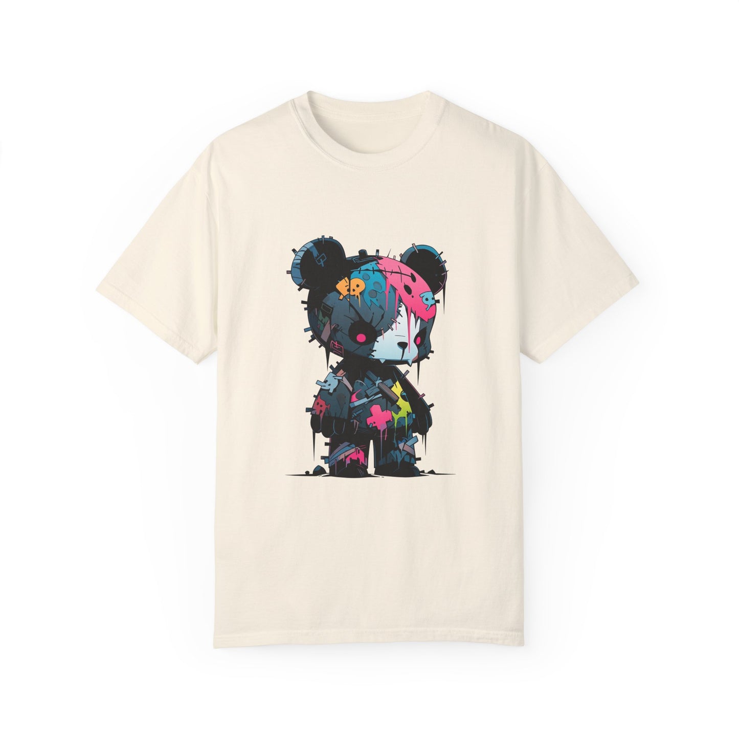 Hip Hop Teddy Bear Graphic Unisex Garment-dyed T-shirt Cotton Funny Humorous Graphic Soft Premium Unisex Men Women Ivory T-shirt Birthday Gift-10