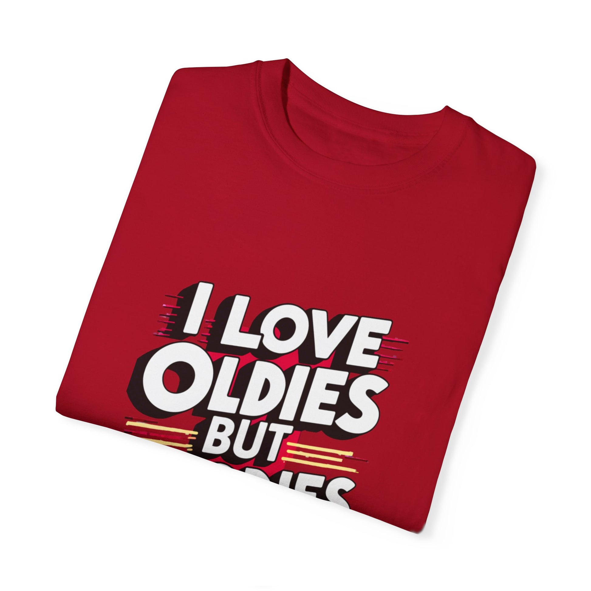 I Love Oldies but Goodies Music Urban Hip Hop Graphic Unisex Garment-dyed T-shirt Cotton Funny Humorous Graphic Soft Premium Unisex Men Women Red T-shirt Birthday Gift-20