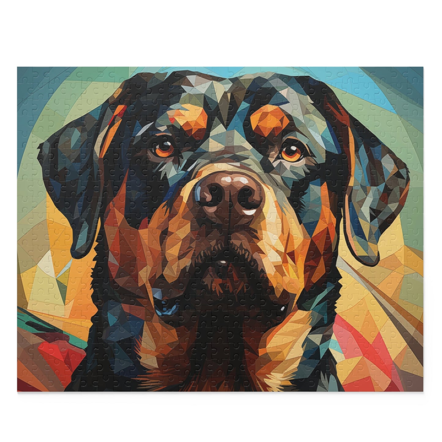 Rottweiler Dog Abstract Watercolor Jigsaw Puzzle Adult Birthday Business Jigsaw Puzzle Gift for Him Funny Humorous Indoor Outdoor Game Gift For Her Online-1