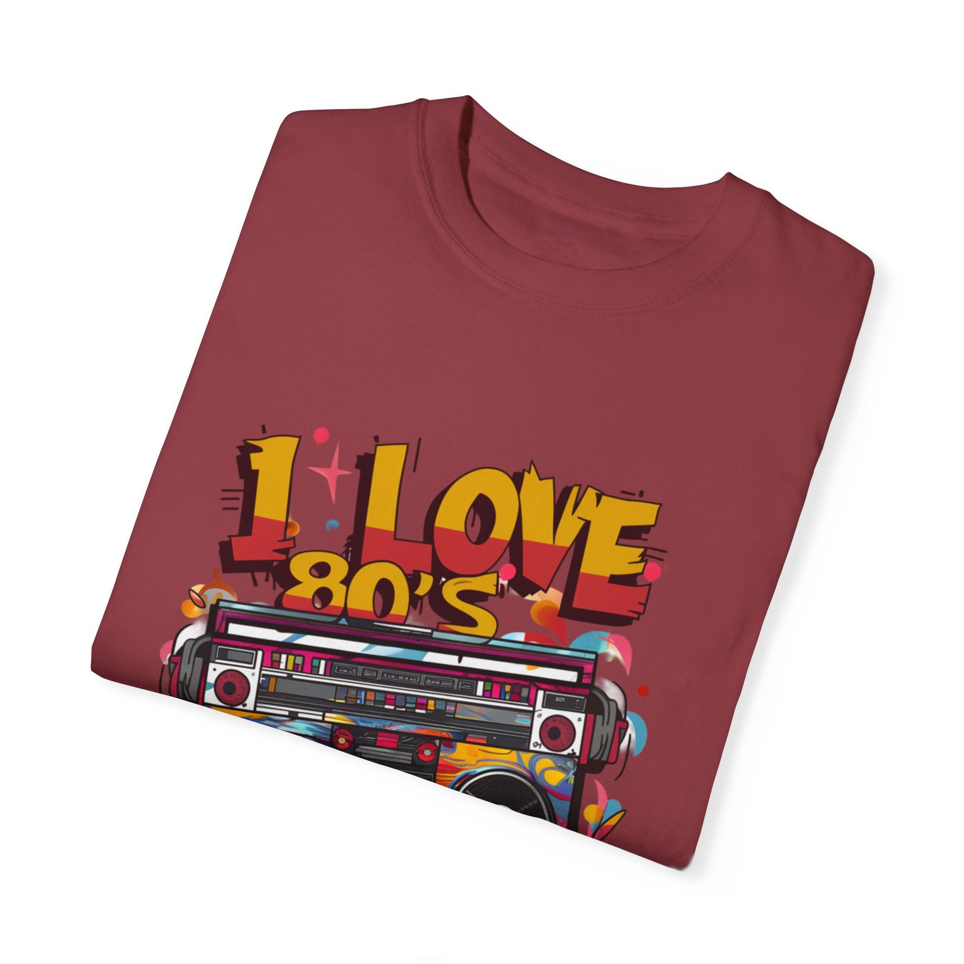 I Love 80's Hip Hop Graphic Unisex Garment-dyed T-shirt Cotton Funny Humorous Graphic Soft Premium Unisex Men Women Chili T-shirt Birthday Gift-35