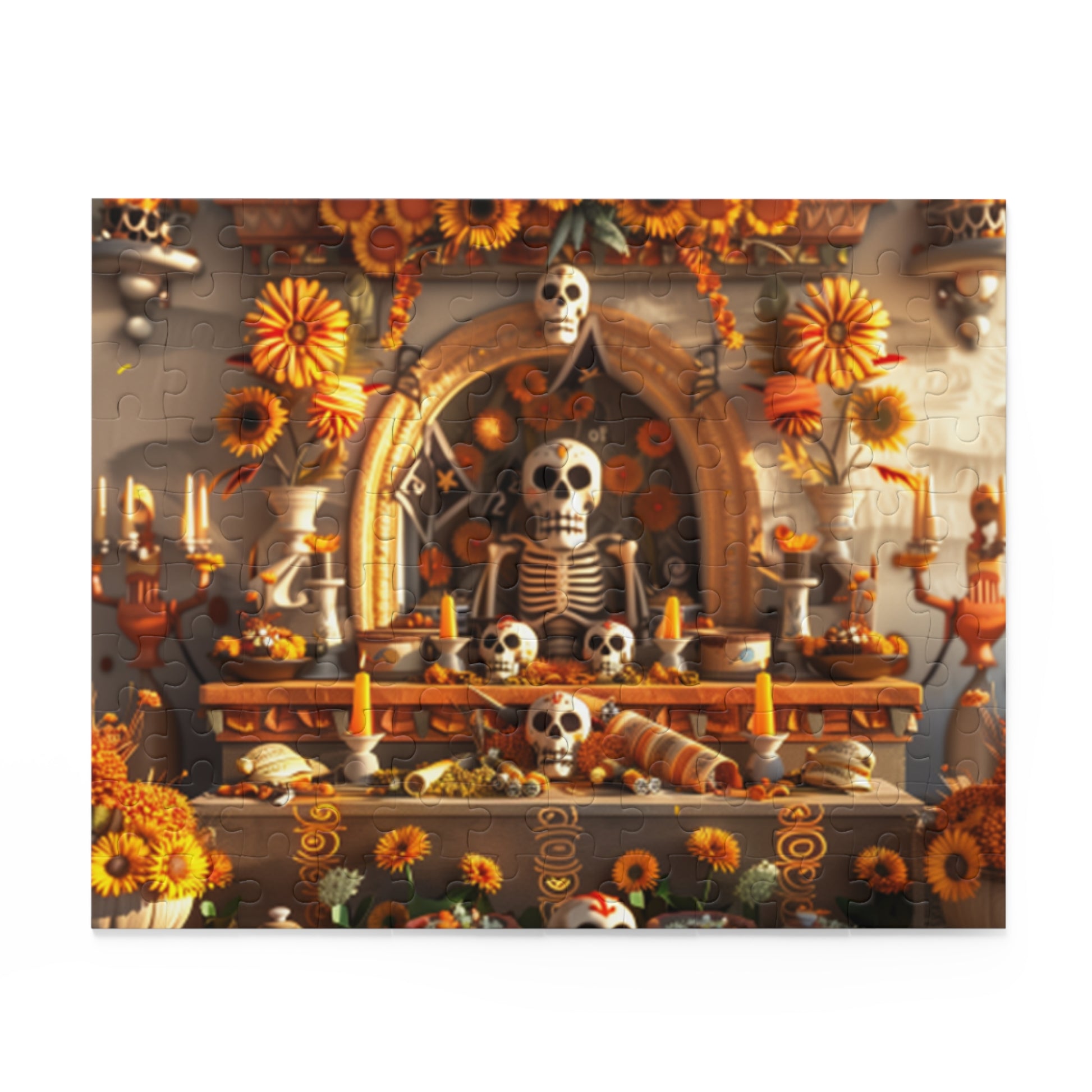 Mexican Art Day of the Dead Día de Muertos Jigsaw Puzzle Adult Birthday Business Jigsaw Puzzle Gift for Him Funny Humorous Indoor Outdoor Game Gift For Her Online-2