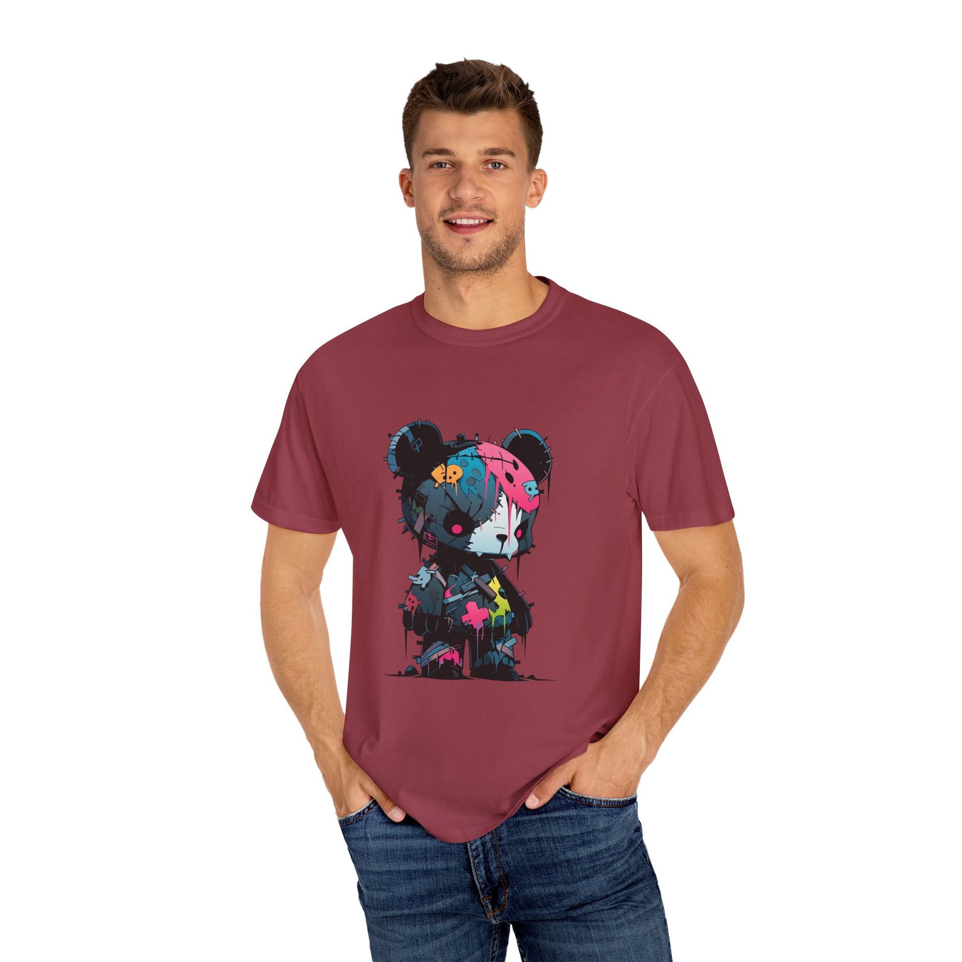 Hip Hop Teddy Bear Graphic Unisex Garment-dyed T-shirt Cotton Funny Humorous Graphic Soft Premium Unisex Men Women Chili T-shirt Birthday Gift-36