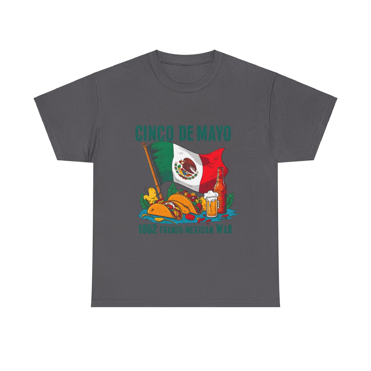 Cinco De Mayo Mexican Independence Day Graphic Unisex Heavy Cotton Tee Cotton Funny Humorous Graphic Soft Premium Unisex Men Women Charcoal T-shirt Birthday Gift-2