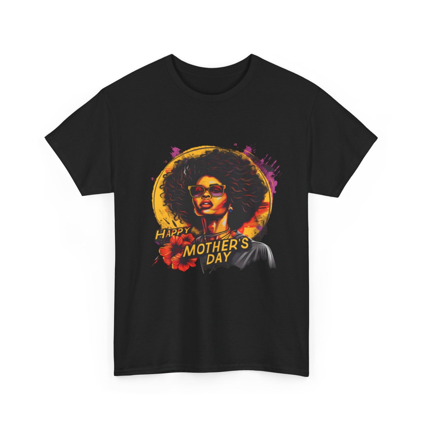 Happy Mother's Day African American Mom Graphic Unisex Heavy Cotton Tee Cotton Funny Humorous Graphic Soft Premium Unisex Men Women Black T-shirt Birthday Gift-15