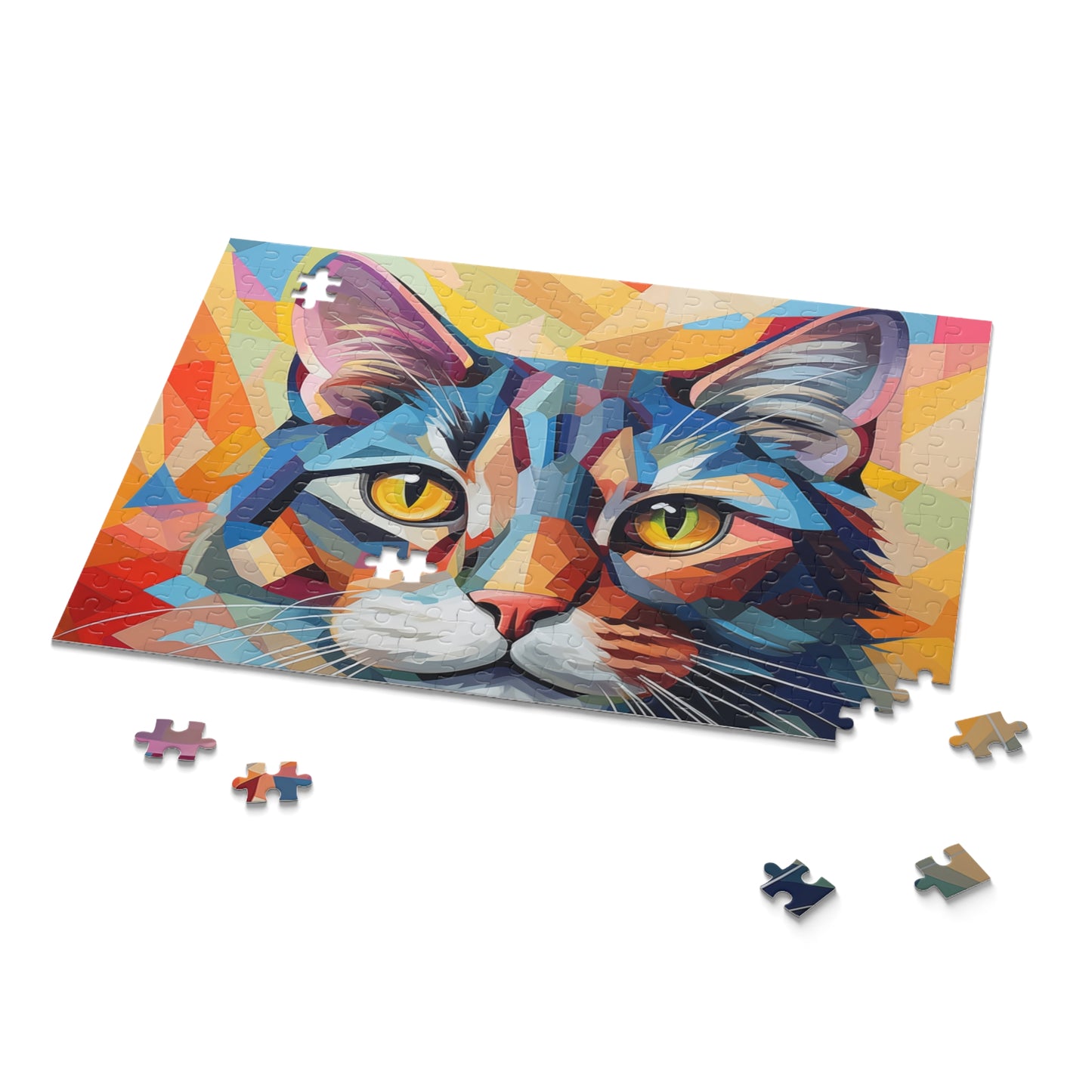 Abstract Oil Paint Cat Jigsaw Puzzle for Boys, Girls, Kids Adult Birthday Business Jigsaw Puzzle Gift for Him Funny Humorous Indoor Outdoor Game Gift For Her Online-9