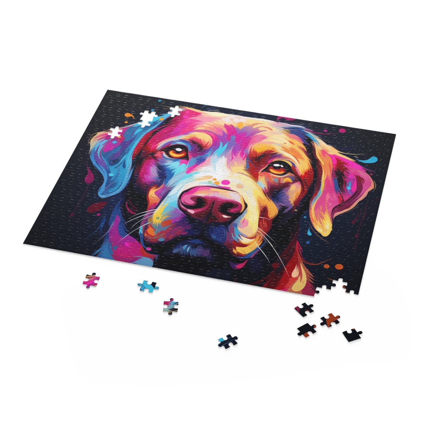 Vibrant Abstract Labrador Dog Jigsaw Puzzle for Girls, Boys, Kids Adult Birthday Business Jigsaw Puzzle Gift for Him Funny Humorous Indoor Outdoor Game Gift For Her Online-5