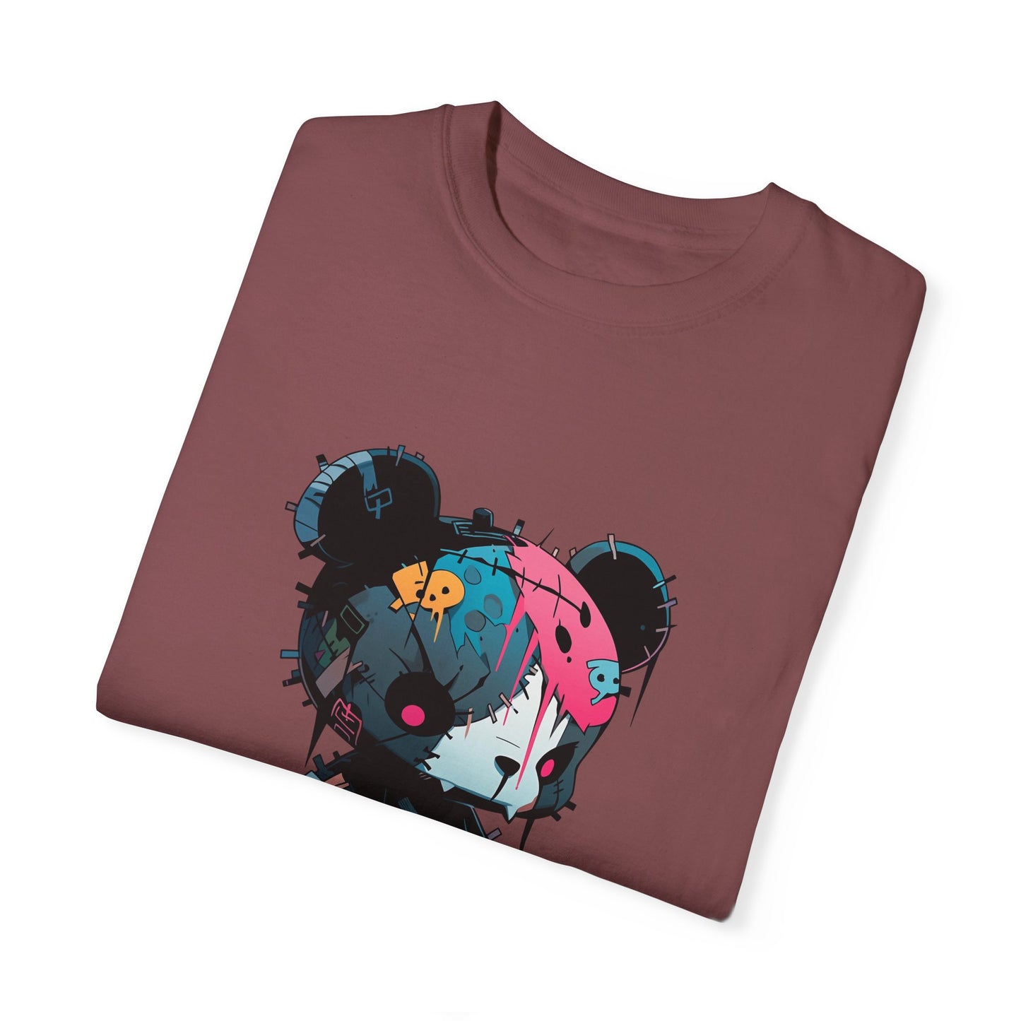 Hip Hop Teddy Bear Graphic Unisex Garment-dyed T-shirt Cotton Funny Humorous Graphic Soft Premium Unisex Men Women Brick T-shirt Birthday Gift-29