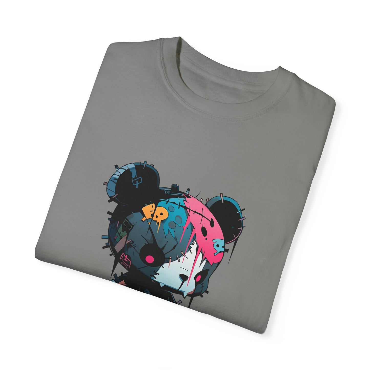 Hip Hop Teddy Bear Graphic Unisex Garment-dyed T-shirt Cotton Funny Humorous Graphic Soft Premium Unisex Men Women Granite T-shirt Birthday Gift-26
