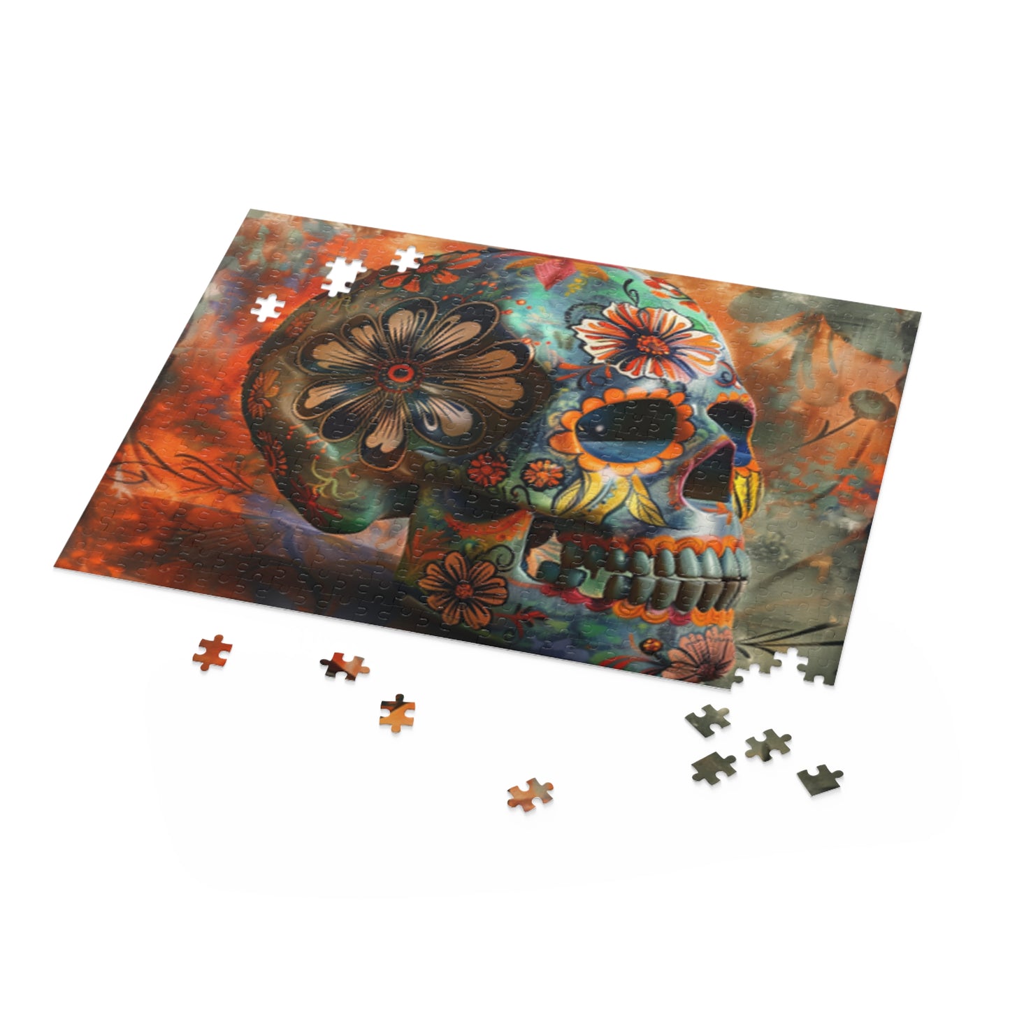 Mexican Art Day of the Dead Día de Muertos Jigsaw Puzzle Adult Birthday Business Jigsaw Puzzle Gift for Him Funny Humorous Indoor Outdoor Game Gift For Her Online-5