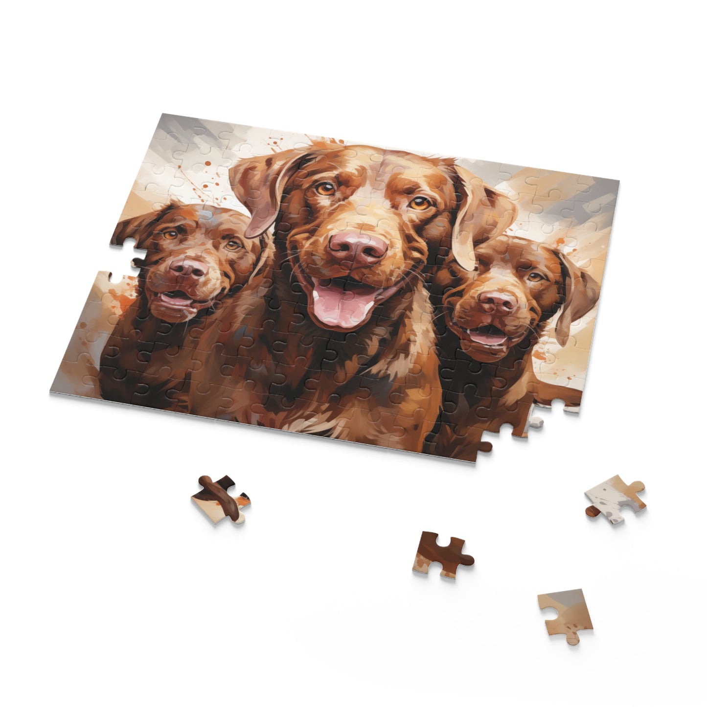 Watercolor Abstract Labrador Dog Vibrant Jigsaw Puzzle for Boys, Girls, Kids Adult Birthday Business Jigsaw Puzzle Gift for Him Funny Humorous Indoor Outdoor Game Gift For Her Online-7