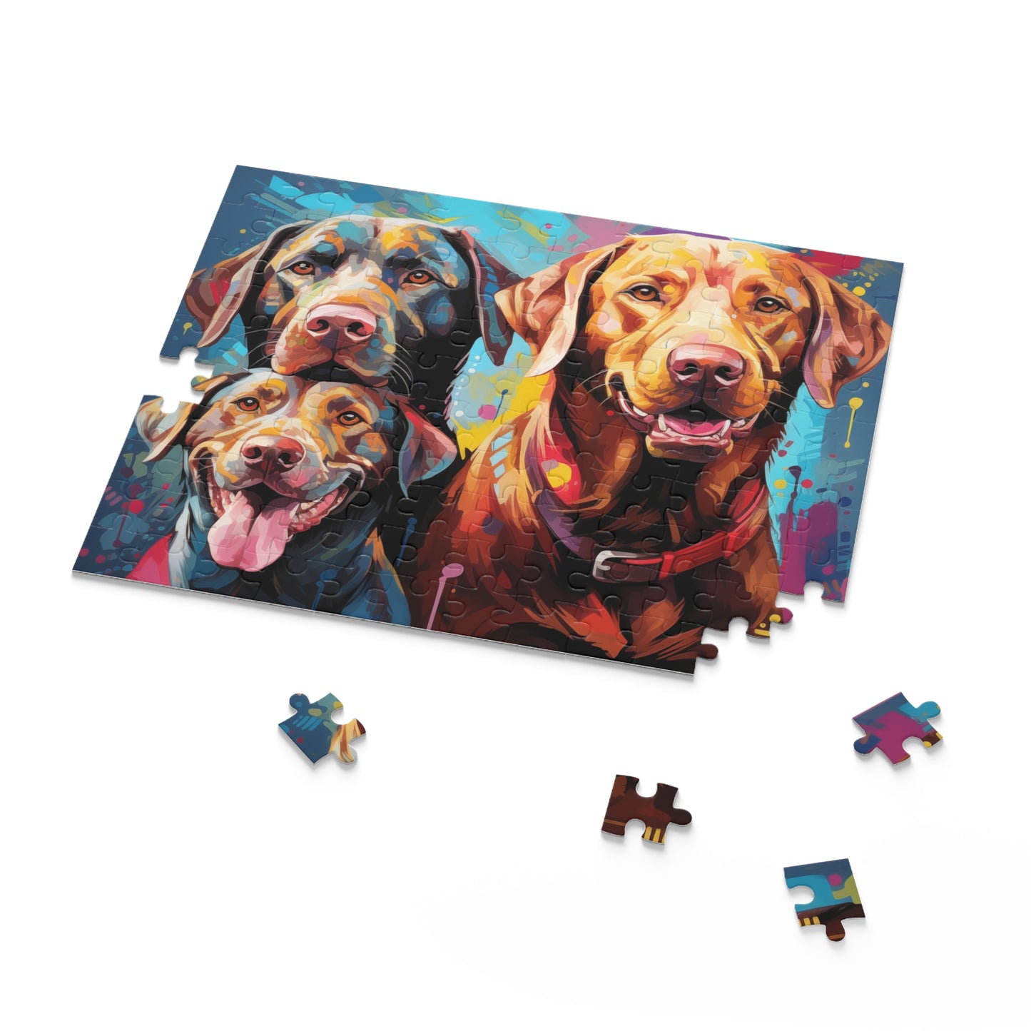 Vibrant Labrador Dog Retriever Jigsaw Puzzle for Boys, Girls, Kids Adult Birthday Business Jigsaw Puzzle Gift for Him Funny Humorous Indoor Outdoor Game Gift For Her Online-7