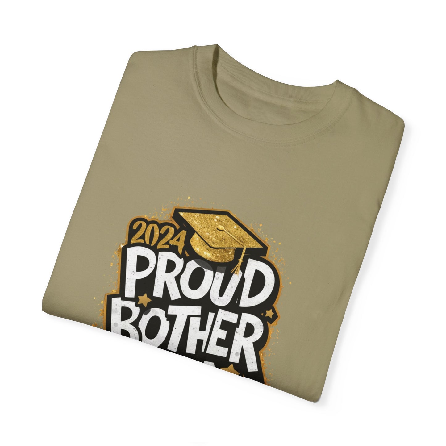 Proud Brother of a 2024 Graduate Unisex Garment-dyed T-shirt Cotton Funny Humorous Graphic Soft Premium Unisex Men Women Khaki T-shirt Birthday Gift-47