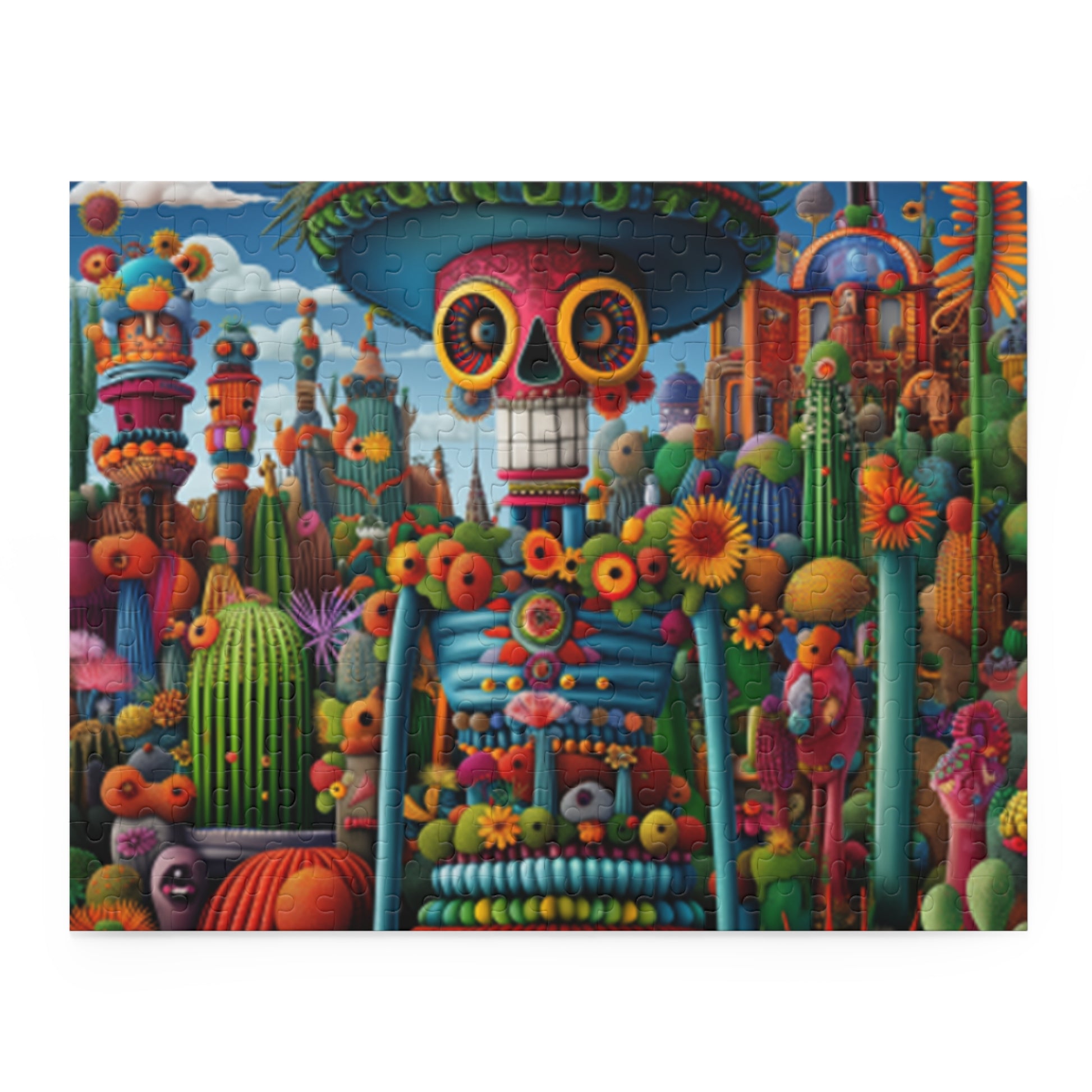 Mexican Art Day of the Dead Día de Muertos Jigsaw Puzzle Adult Birthday Business Jigsaw Puzzle Gift for Him Funny Humorous Indoor Outdoor Game Gift For Her Online-3