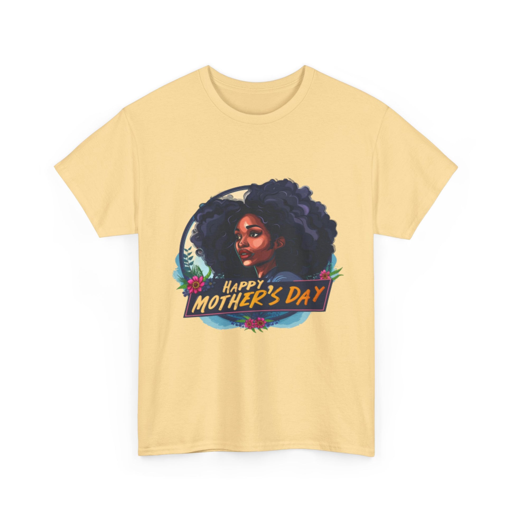 Happy Mother's Day African American Mom Graphic Unisex Heavy Cotton Tee Cotton Funny Humorous Graphic Soft Premium Unisex Men Women Yellow Haze T-shirt Birthday Gift-45