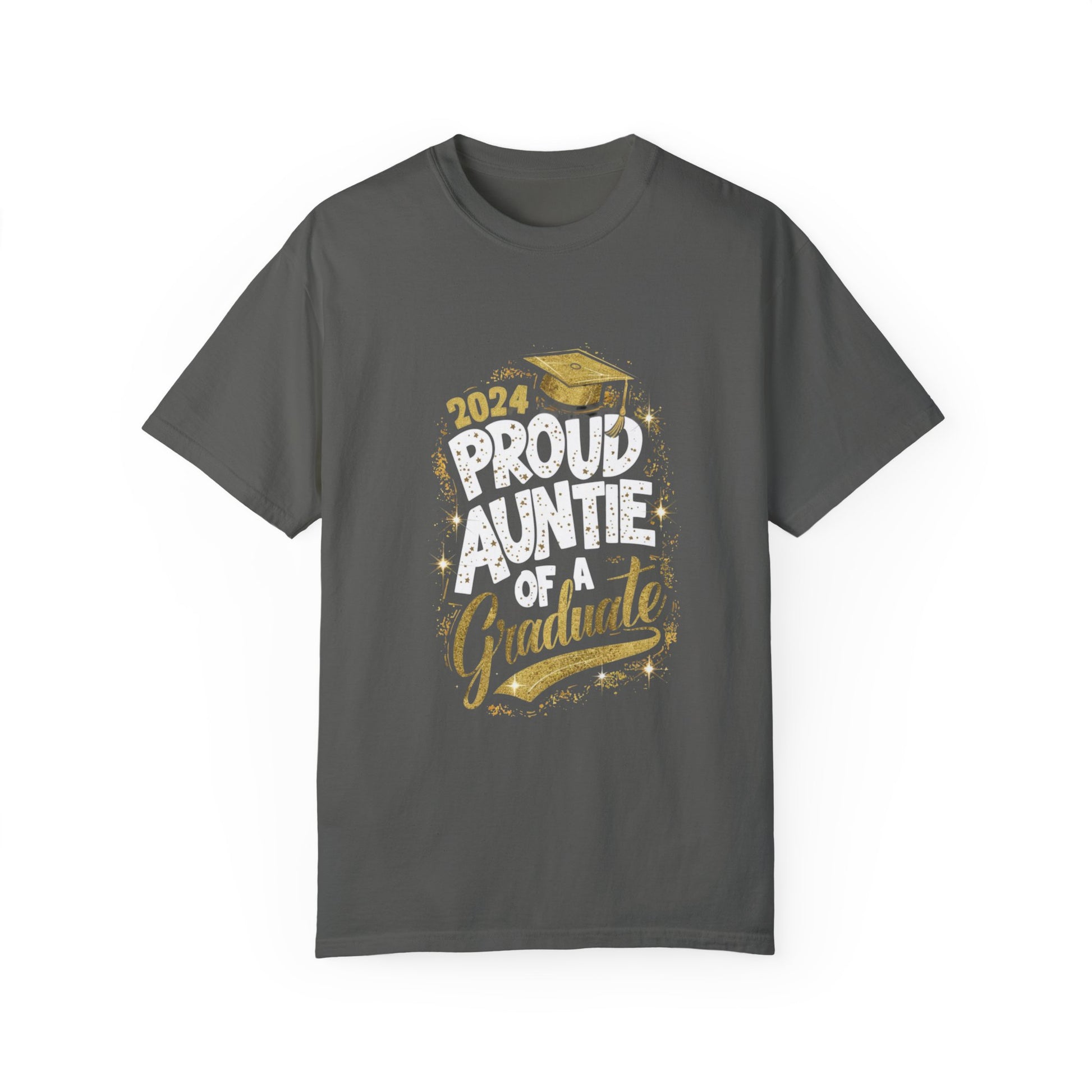 Proud Auntie of a 2024 Graduate Unisex Garment-dyed T-shirt Cotton Funny Humorous Graphic Soft Premium Unisex Men Women Pepper T-shirt Birthday Gift-12