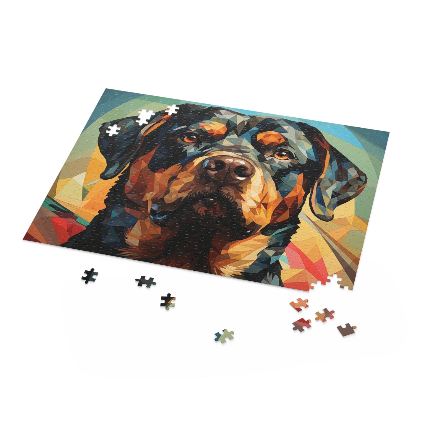 Rottweiler Dog Abstract Watercolor Jigsaw Puzzle Adult Birthday Business Jigsaw Puzzle Gift for Him Funny Humorous Indoor Outdoor Game Gift For Her Online-5