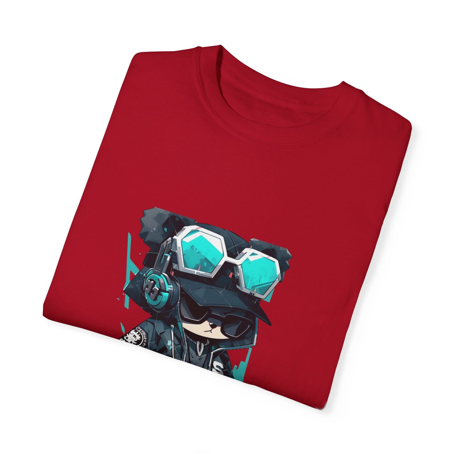 Hip Hop Teddy Bear Graphic Unisex Garment-dyed T-shirt Cotton Funny Humorous Graphic Soft Premium Unisex Men Women Red T-shirt Birthday Gift-20