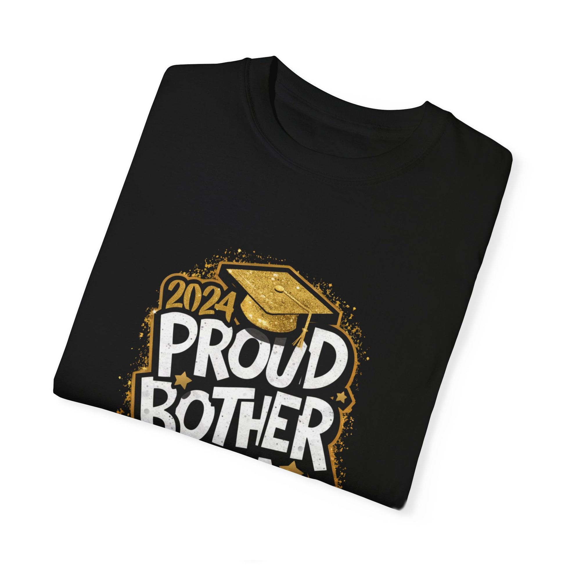 Proud Brother of a 2024 Graduate Unisex Garment-dyed T-shirt Cotton Funny Humorous Graphic Soft Premium Unisex Men Women Black T-shirt Birthday Gift-17