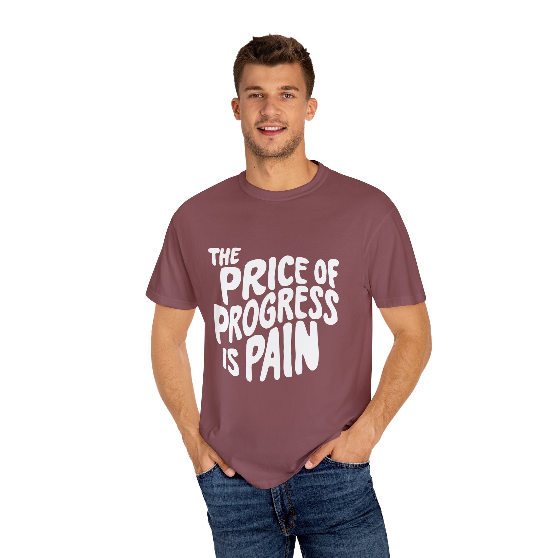 The Price of Progress is Pain Urban Sarcastic Graphic Unisex Garment Dyed T-shirt Cotton Funny Humorous Graphic Soft Premium Unisex Men Women Brick T-shirt Birthday Gift-29