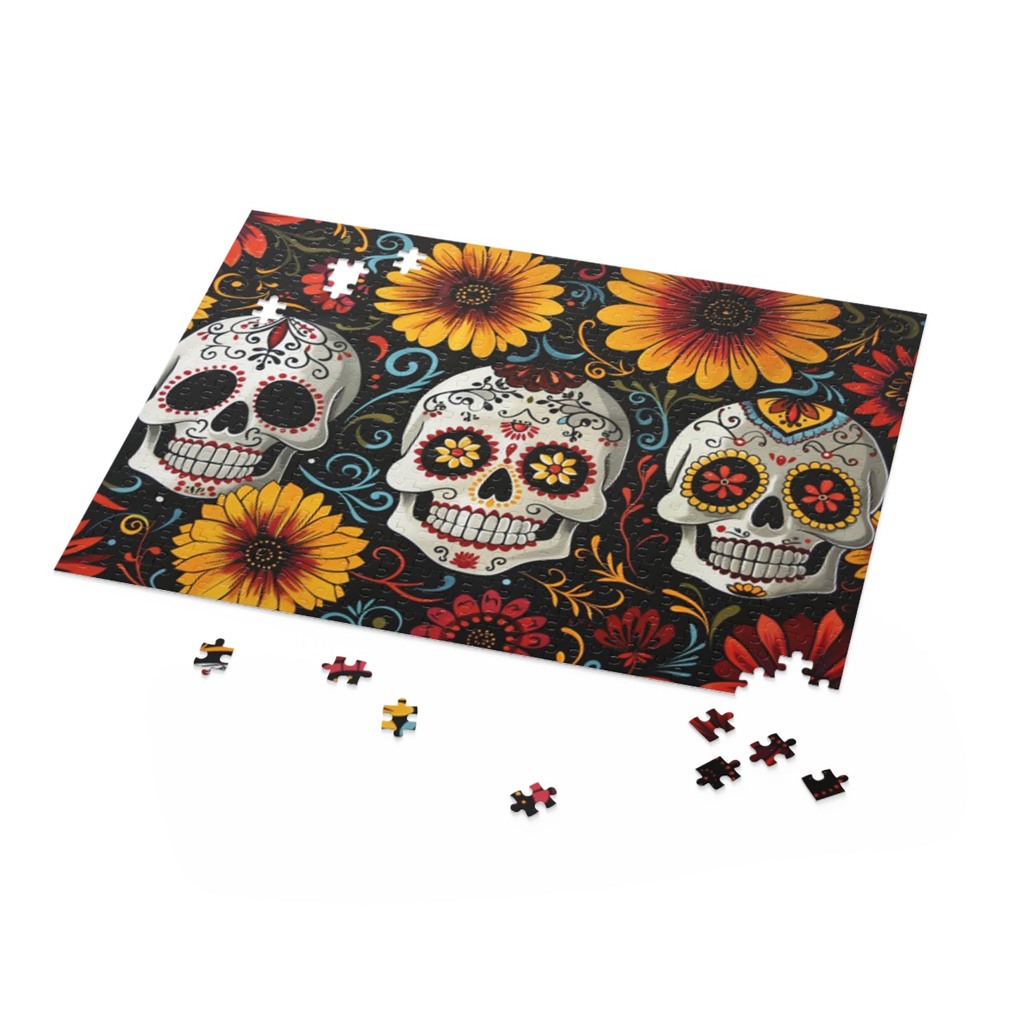 Mexican Art Day of the Dead Día de Muertos Jigsaw Puzzle Adult Birthday Business Jigsaw Puzzle Gift for Him Funny Humorous Indoor Outdoor Game Gift For Her Online-5