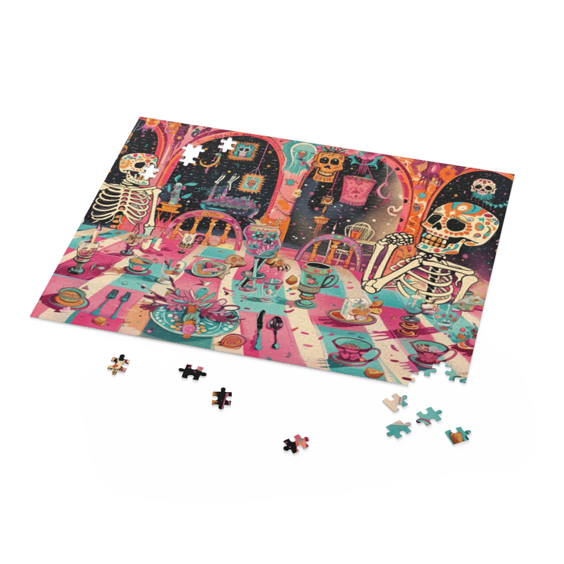 Mexican Art Day of the Dead Día de Muertos Jigsaw Puzzle Adult Birthday Business Jigsaw Puzzle Gift for Him Funny Humorous Indoor Outdoor Game Gift For Her Online-5