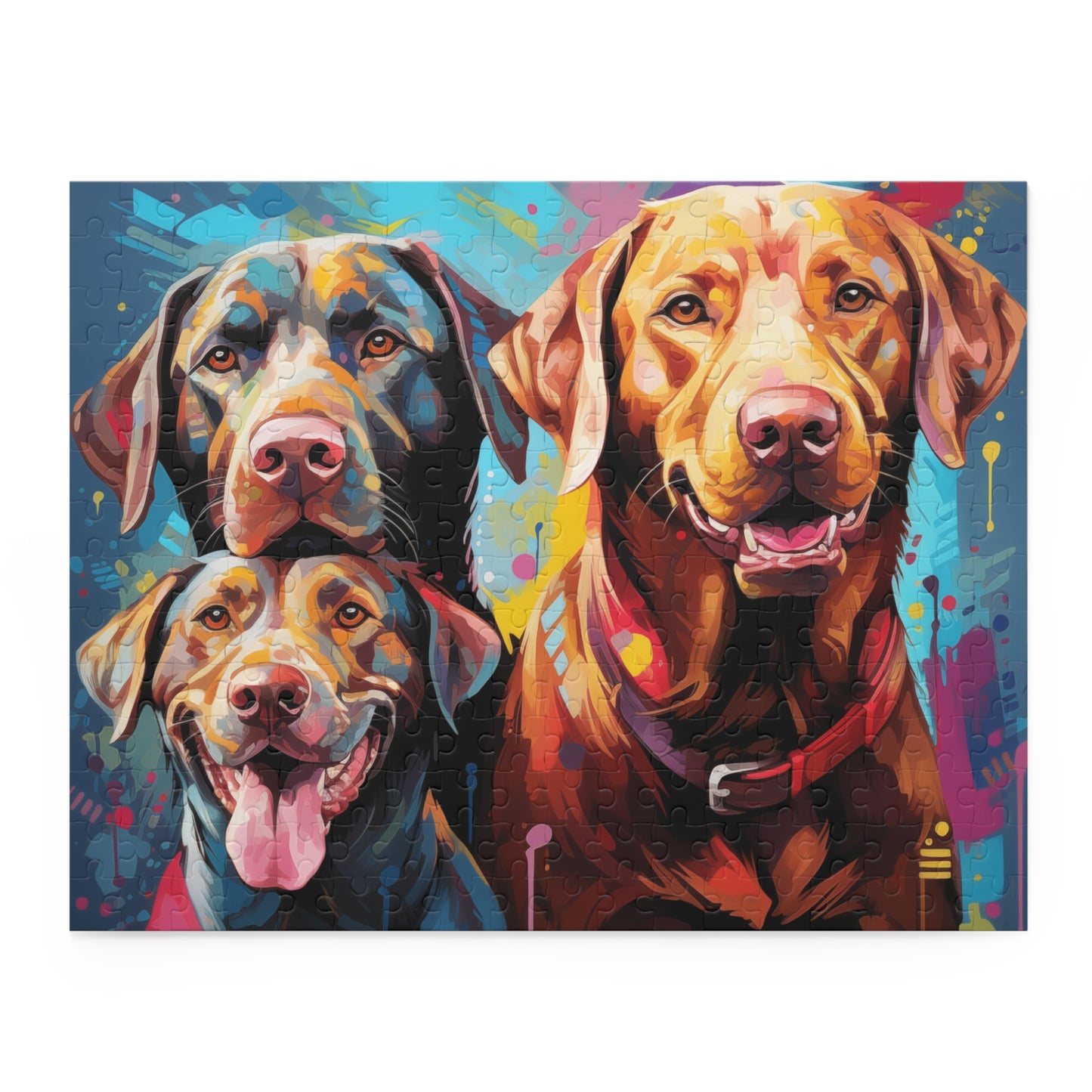 Vibrant Labrador Dog Retriever Jigsaw Puzzle for Boys, Girls, Kids Adult Birthday Business Jigsaw Puzzle Gift for Him Funny Humorous Indoor Outdoor Game Gift For Her Online-3