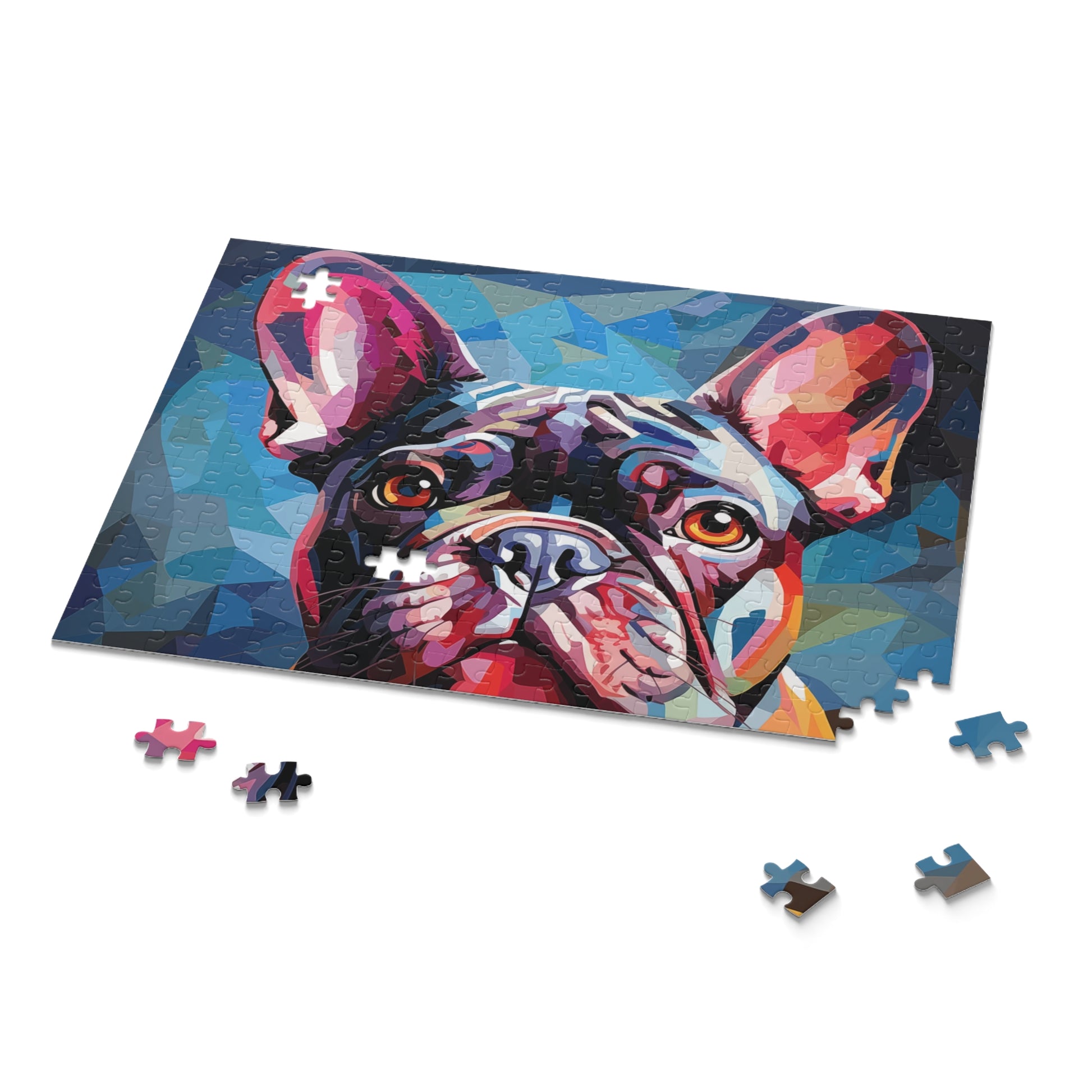 Watercolor Abstract Frenchie Dog Puzzle Oil Paint for Boys, Girls, Kids Adult Birthday Business Jigsaw Puzzle Gift for Him Funny Humorous Indoor Outdoor Game Gift For Her Online-9