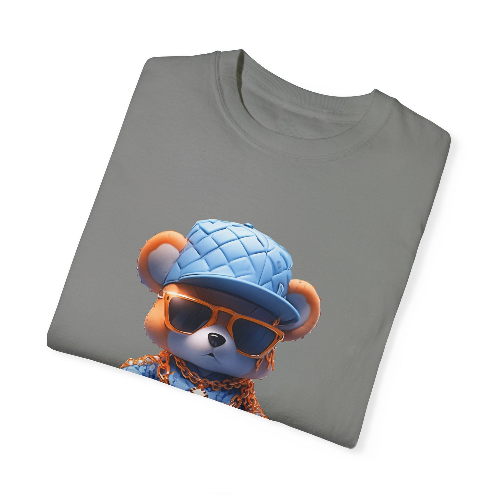 Hip Hop Teddy Bear Graphic Unisex Garment-dyed T-shirt Cotton Funny Humorous Graphic Soft Premium Unisex Men Women Granite T-shirt Birthday Gift-26