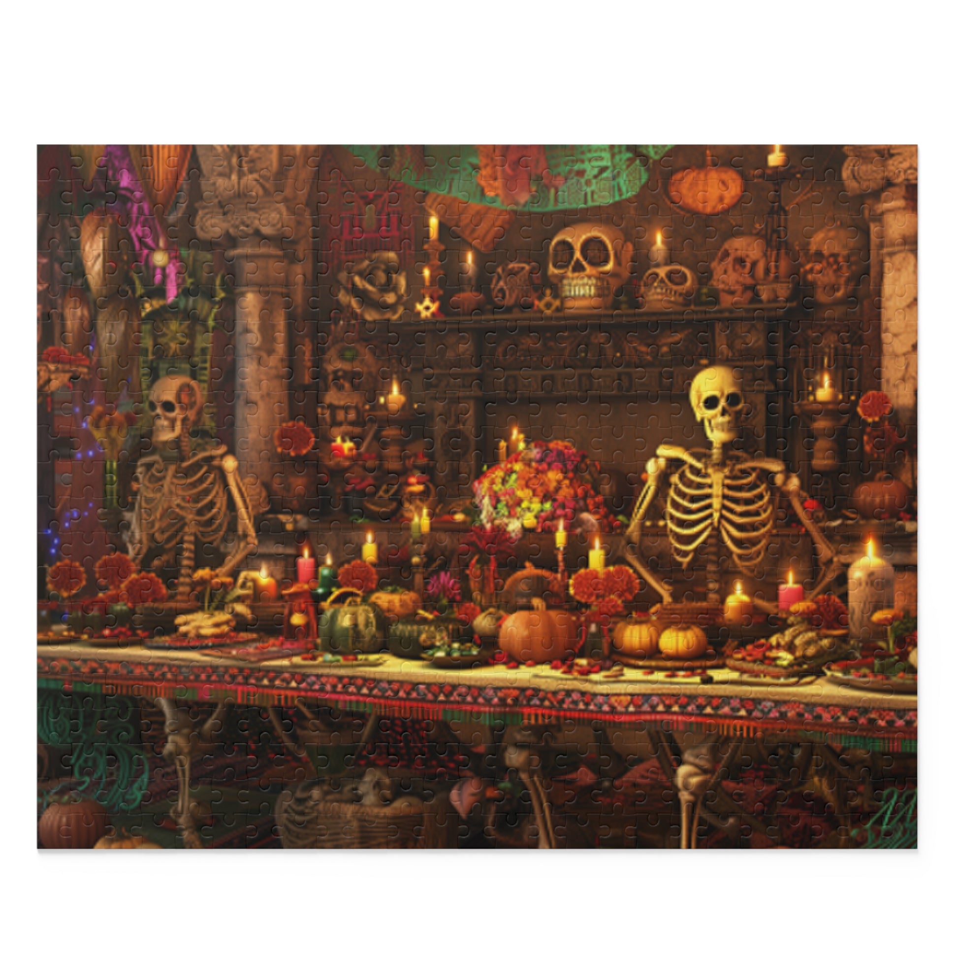 Mexican Art Day of the Dead Día de Muertos Jigsaw Puzzle Adult Birthday Business Jigsaw Puzzle Gift for Him Funny Humorous Indoor Outdoor Game Gift For Her Online-1