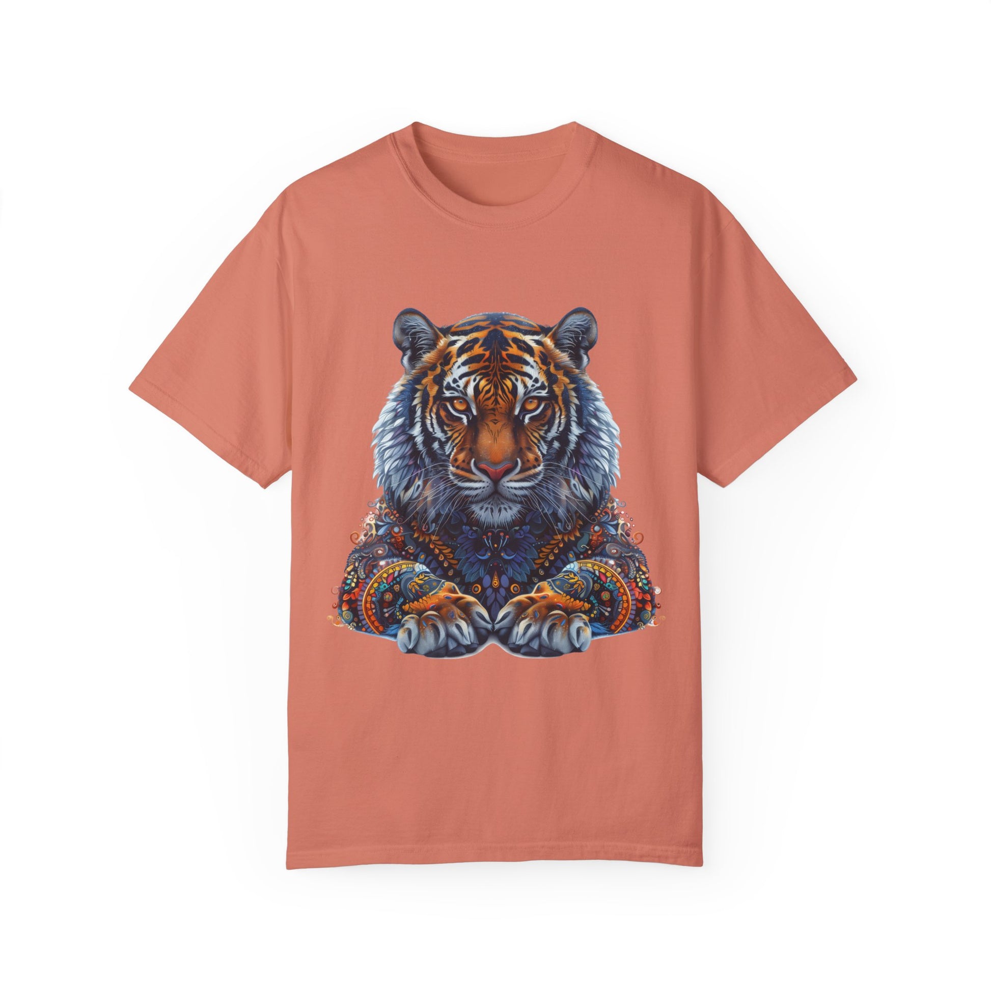 Lion Head Cool Graphic Design Novelty Unisex Garment-dyed T-shirt Cotton Funny Humorous Graphic Soft Premium Unisex Men Women Terracotta T-shirt Birthday Gift-14