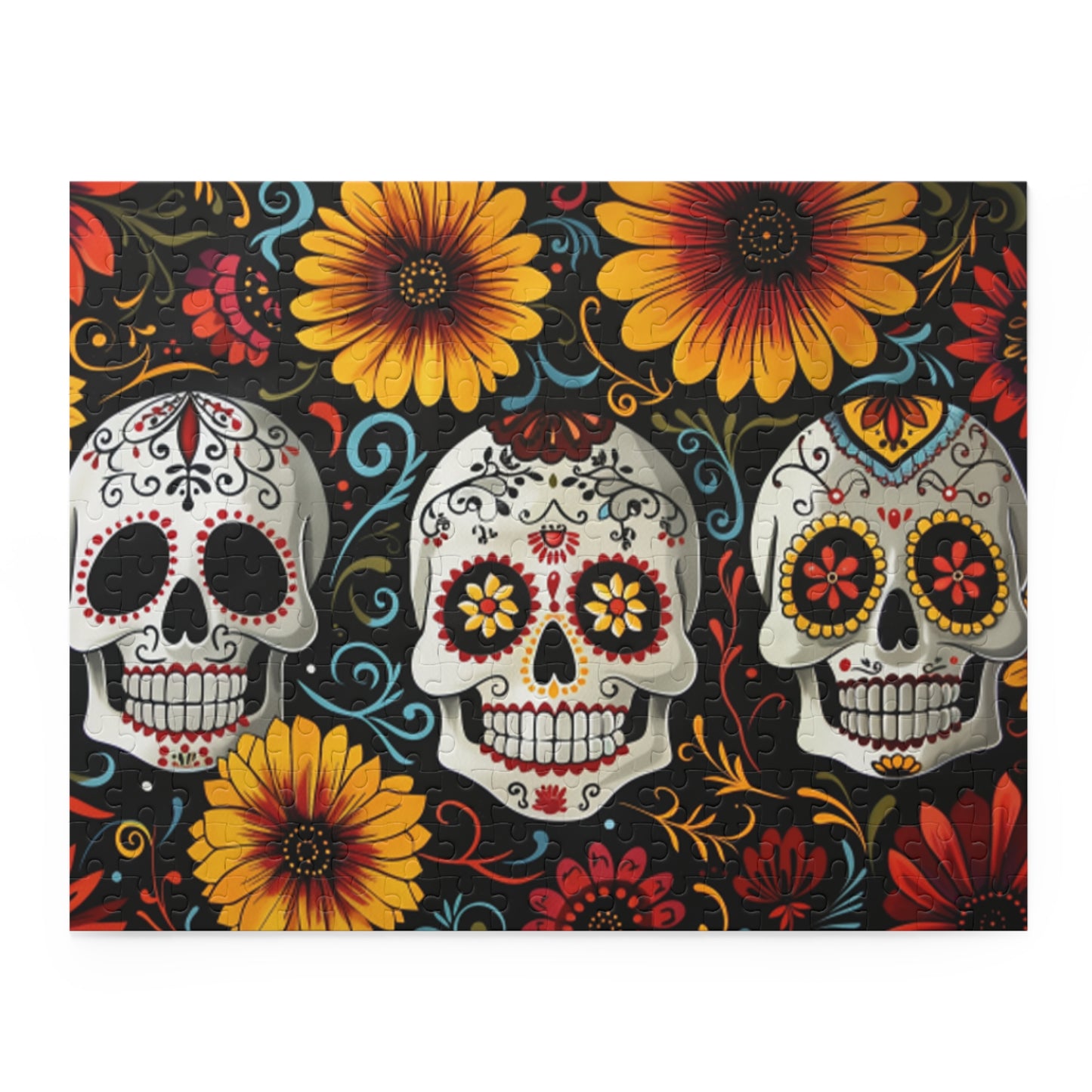 Mexican Art Day of the Dead Día de Muertos Jigsaw Puzzle Adult Birthday Business Jigsaw Puzzle Gift for Him Funny Humorous Indoor Outdoor Game Gift For Her Online-3