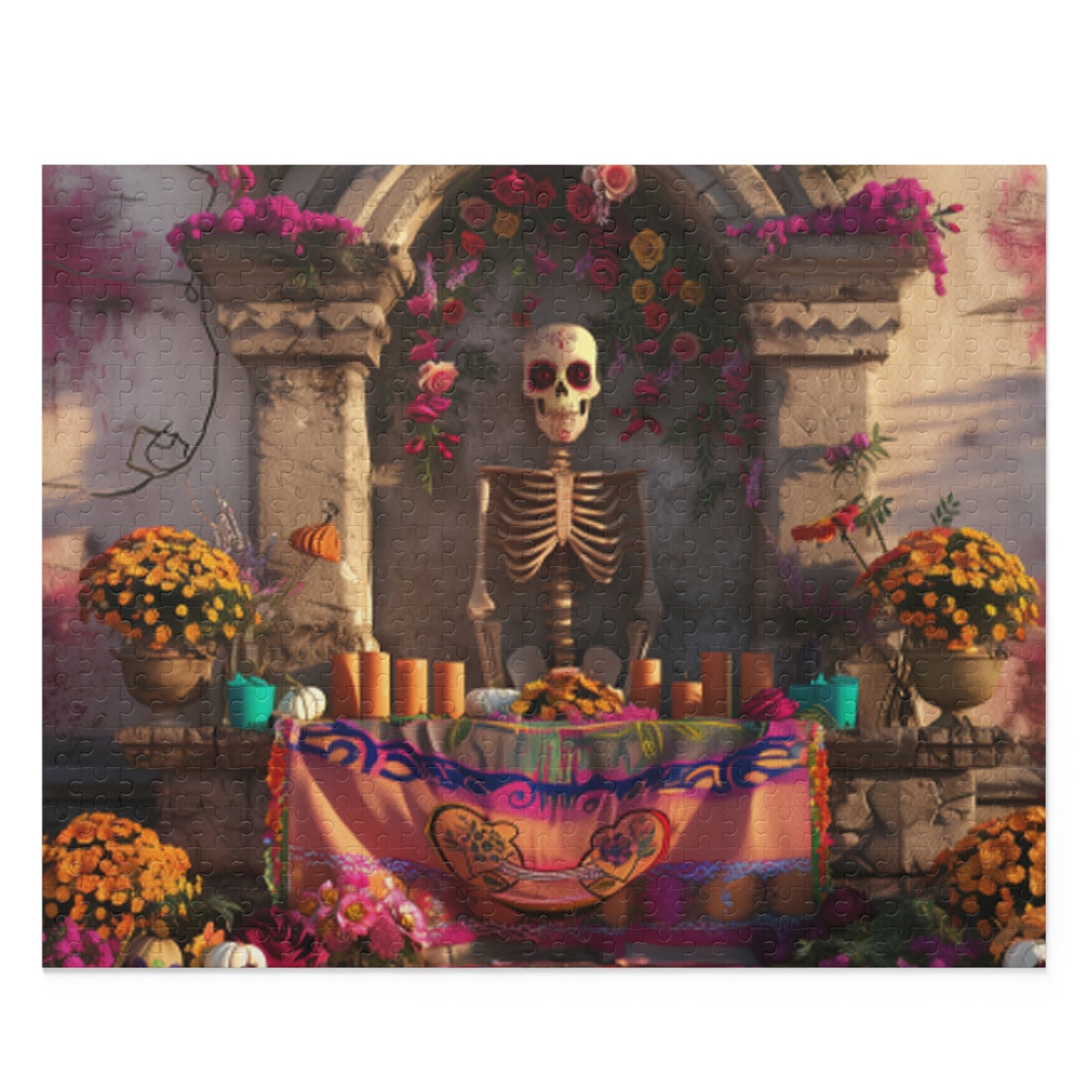 Mexican Art Day of the Dead Día de Muertos Jigsaw Puzzle Adult Birthday Business Jigsaw Puzzle Gift for Him Funny Humorous Indoor Outdoor Game Gift For Her Online-1