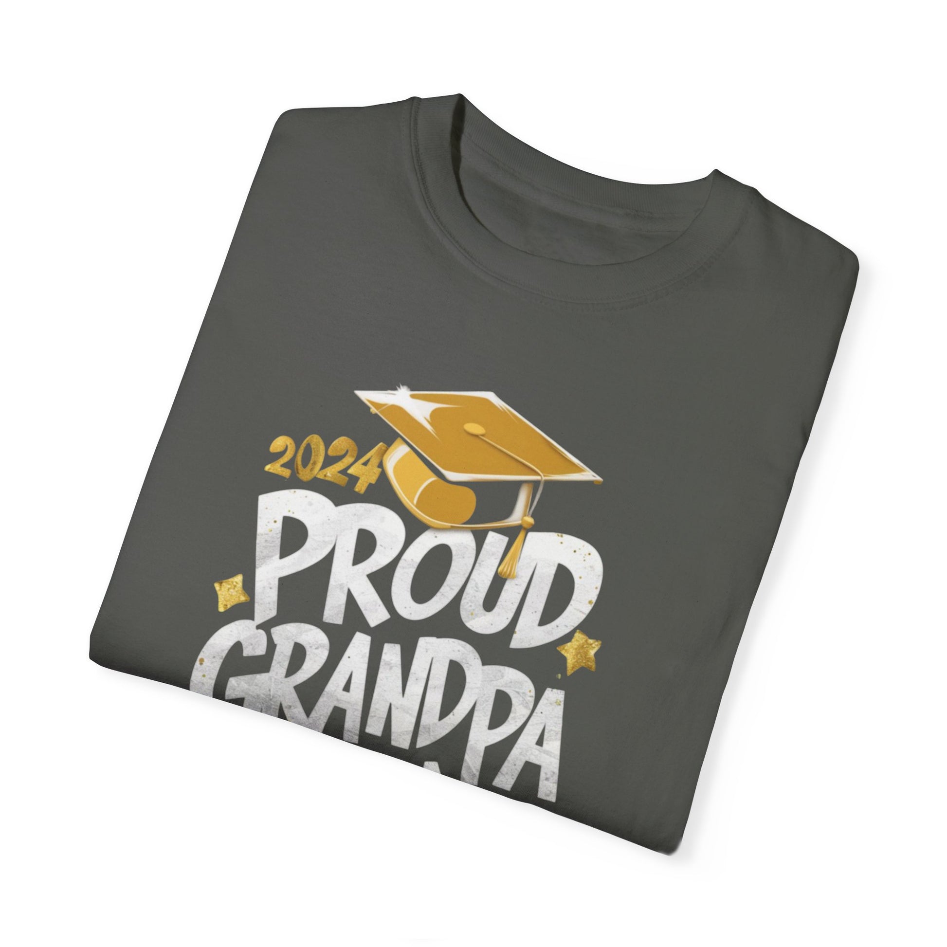 Proud Grandpa of a 2024 Graduate Unisex Garment-dyed T-shirt Cotton Funny Humorous Graphic Soft Premium Unisex Men Women Pepper T-shirt Birthday Gift-50
