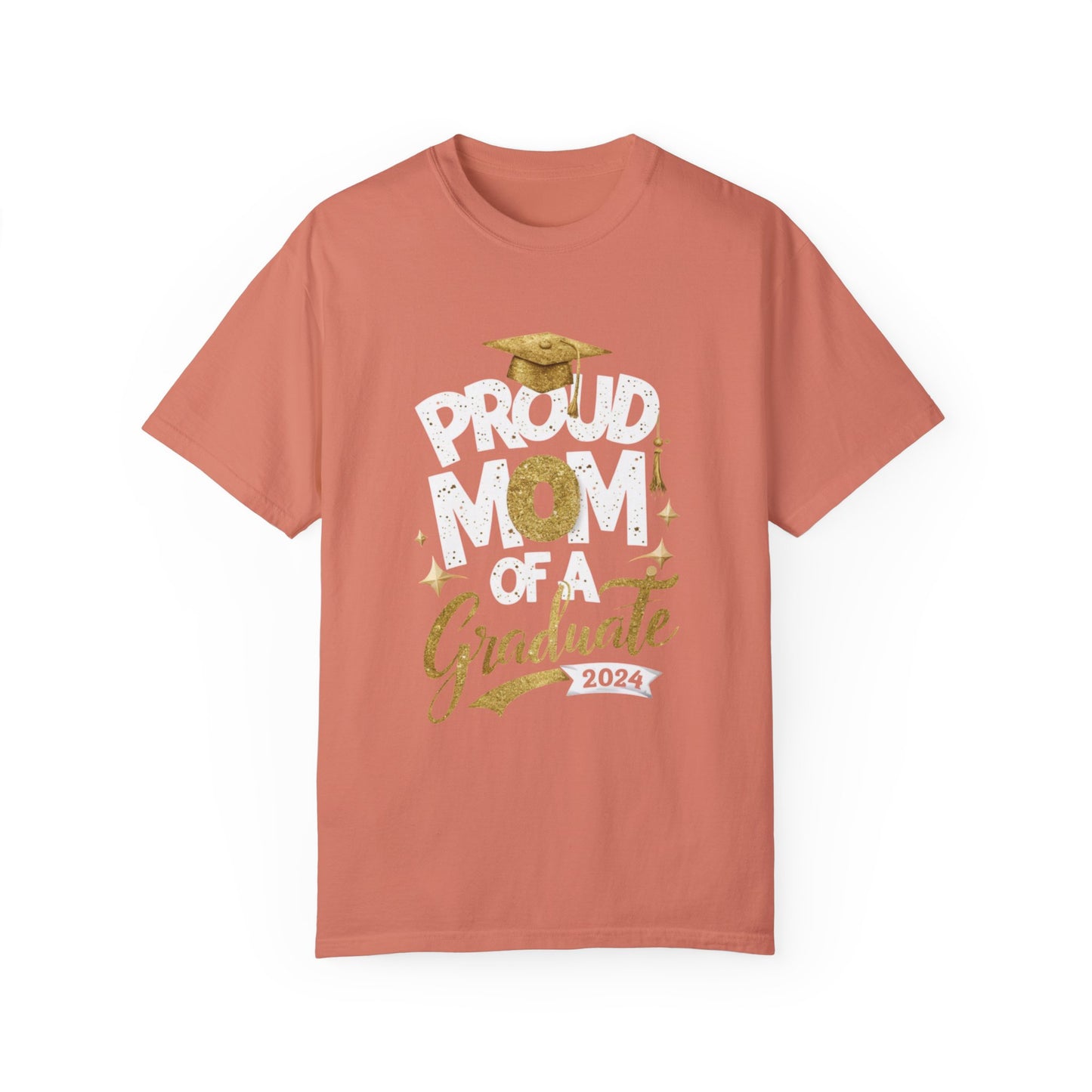 Proud Mom of a 2024 Graduate Unisex Garment-dyed T-shirt Cotton Funny Humorous Graphic Soft Premium Unisex Men Women Terracotta T-shirt Birthday Gift-14