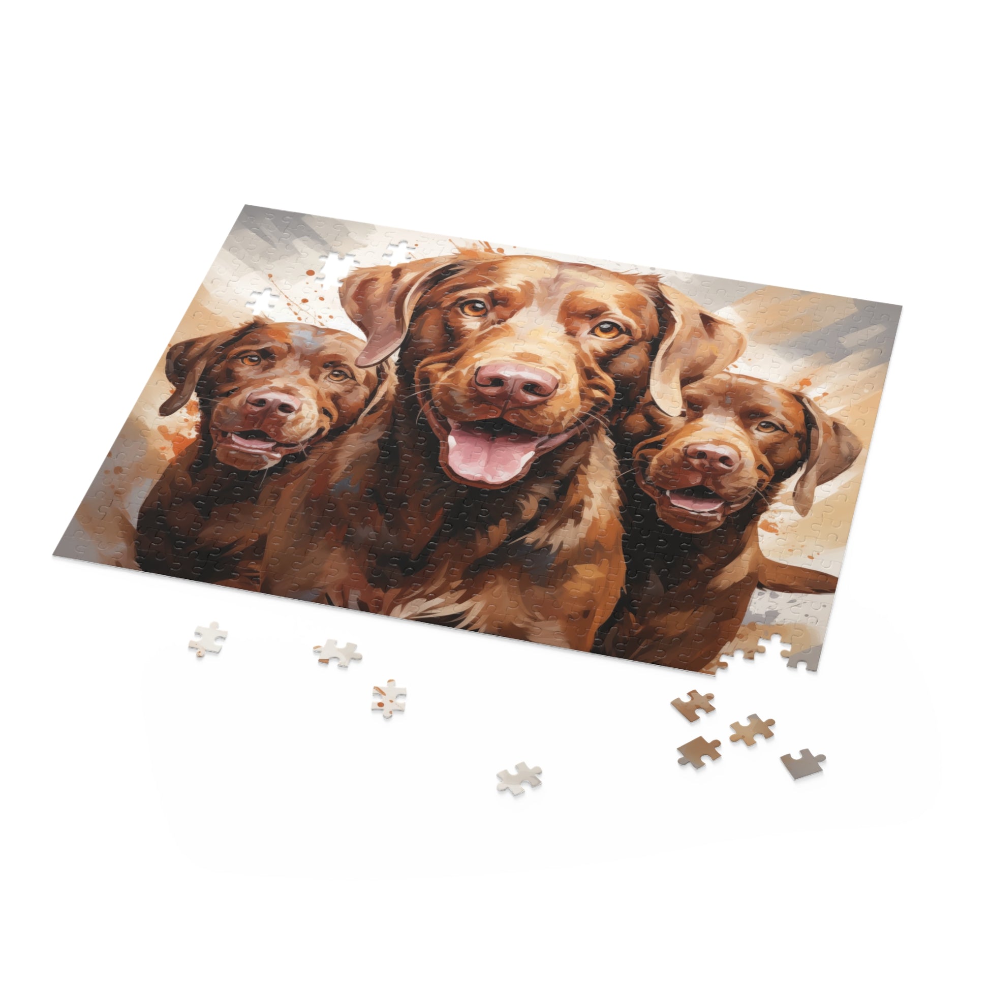 Watercolor Abstract Labrador Dog Vibrant Jigsaw Puzzle for Boys, Girls, Kids Adult Birthday Business Jigsaw Puzzle Gift for Him Funny Humorous Indoor Outdoor Game Gift For Her Online-5