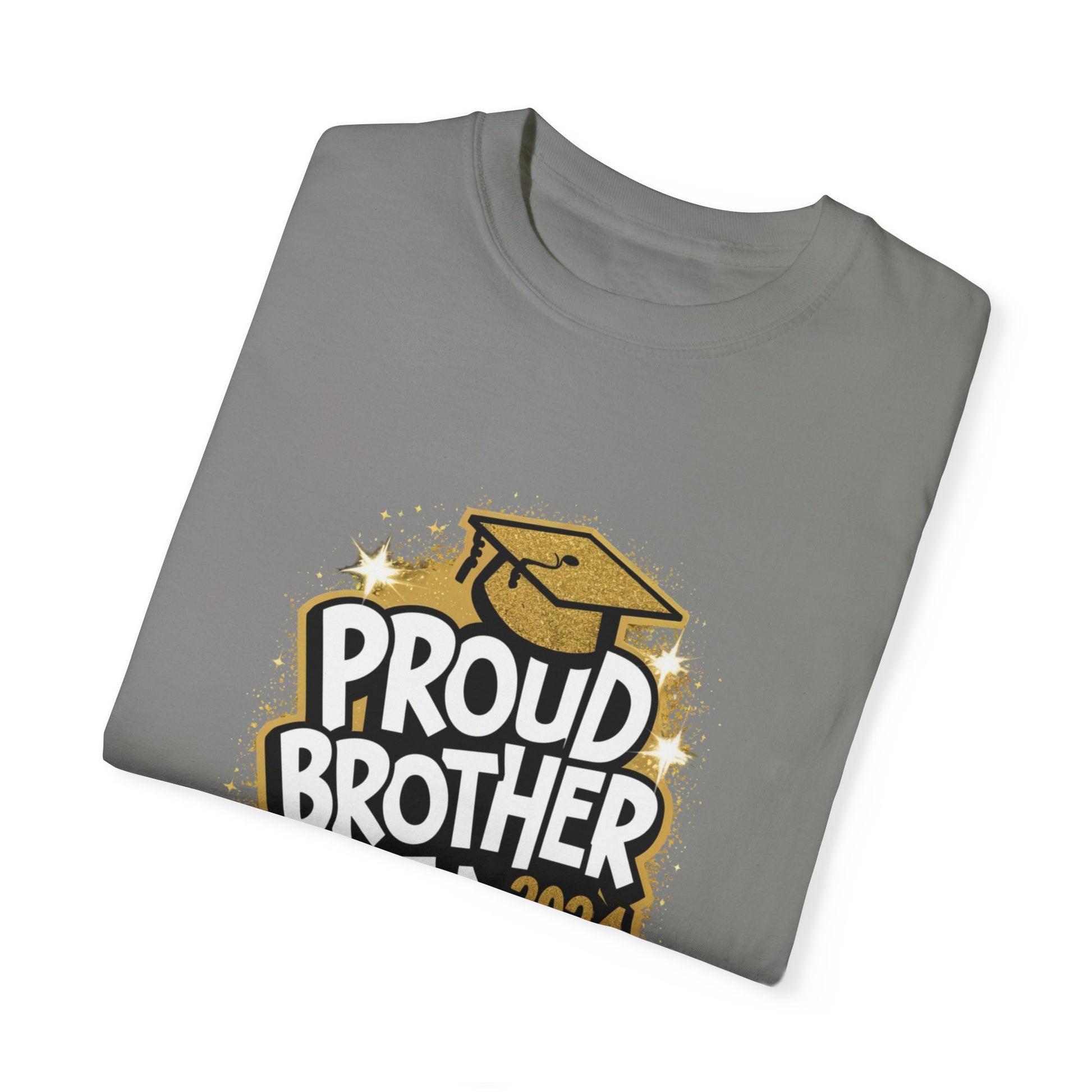 Proud Brother of a 2024 Graduate Unisex Garment-dyed T-shirt Cotton Funny Humorous Graphic Soft Premium Unisex Men Women Granite T-shirt Birthday Gift-26