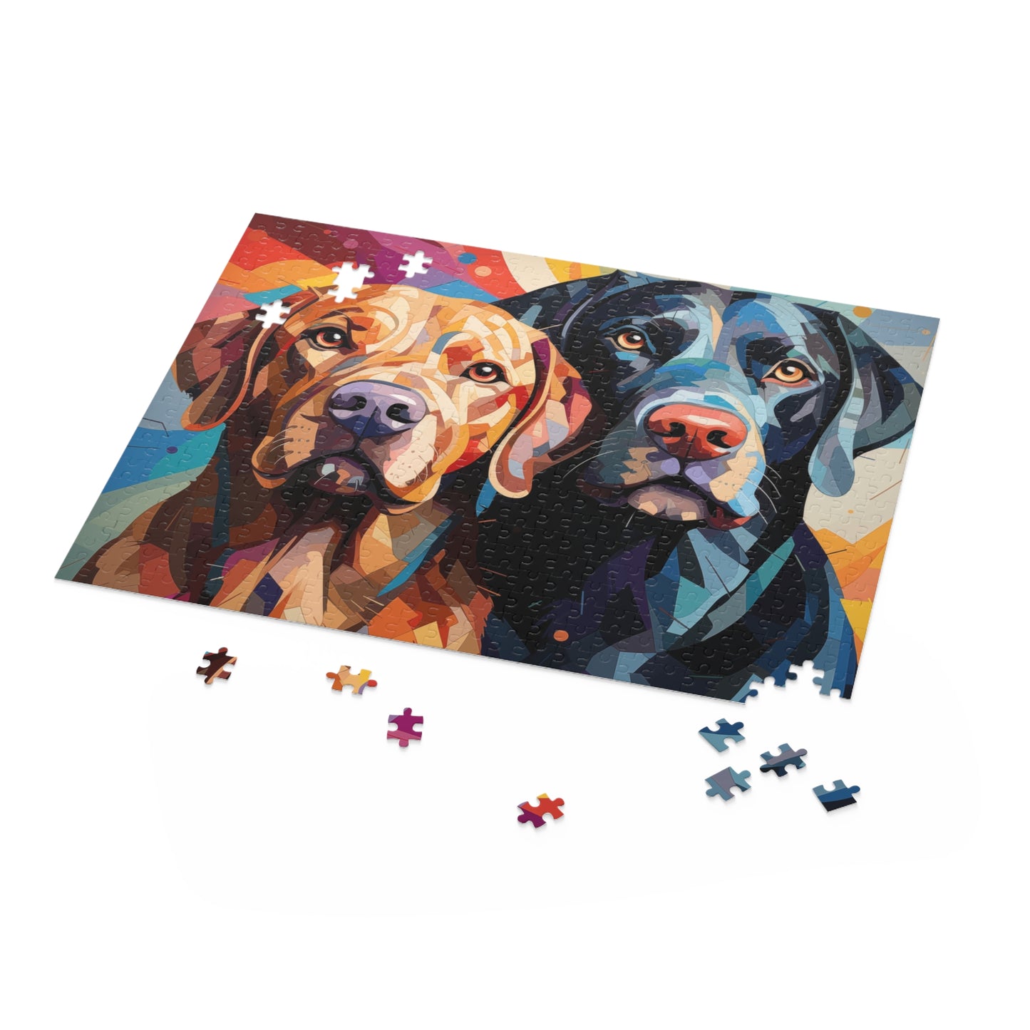 Labrador Dog Abstract Watercolor Jigsaw Puzzle for Boys, Girls, Kids Adult Birthday Business Jigsaw Puzzle Gift for Him Funny Humorous Indoor Outdoor Game Gift For Her Online-5