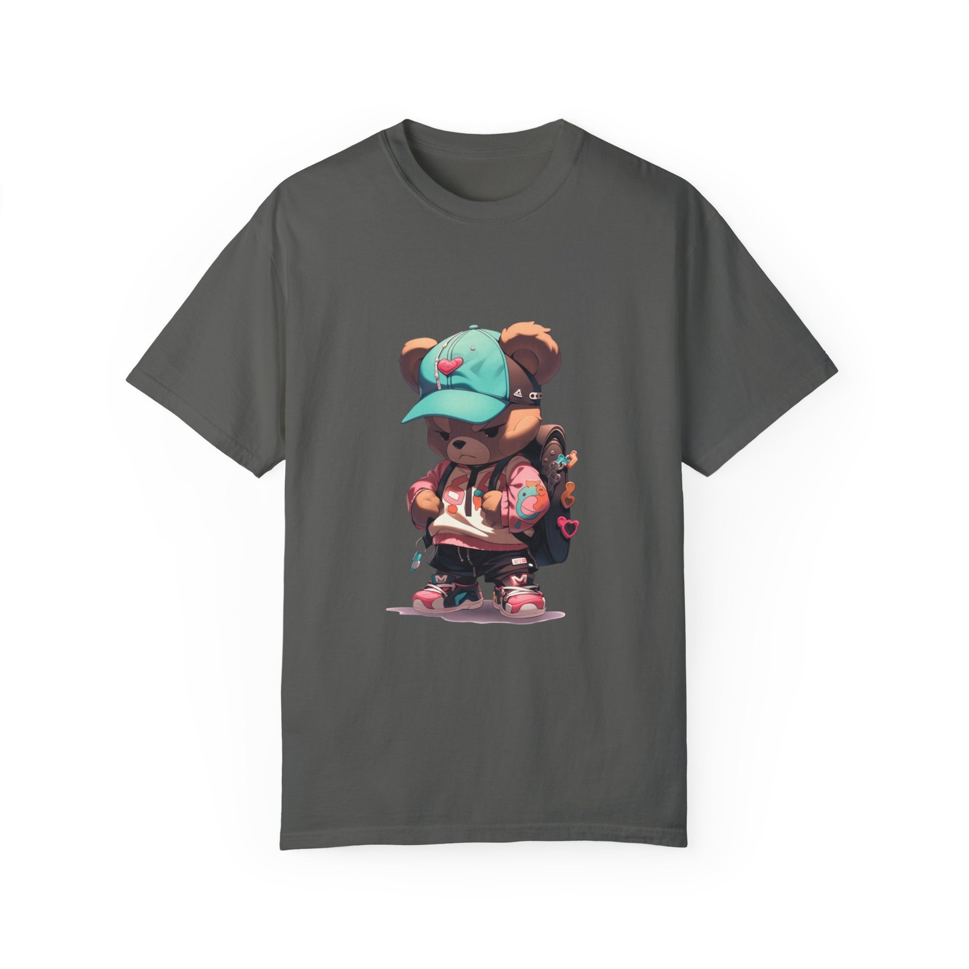 Hip Hop Teddy Bear Graphic Unisex Garment-dyed T-shirt Cotton Funny Humorous Graphic Soft Premium Unisex Men Women Pepper T-shirt Birthday Gift-12