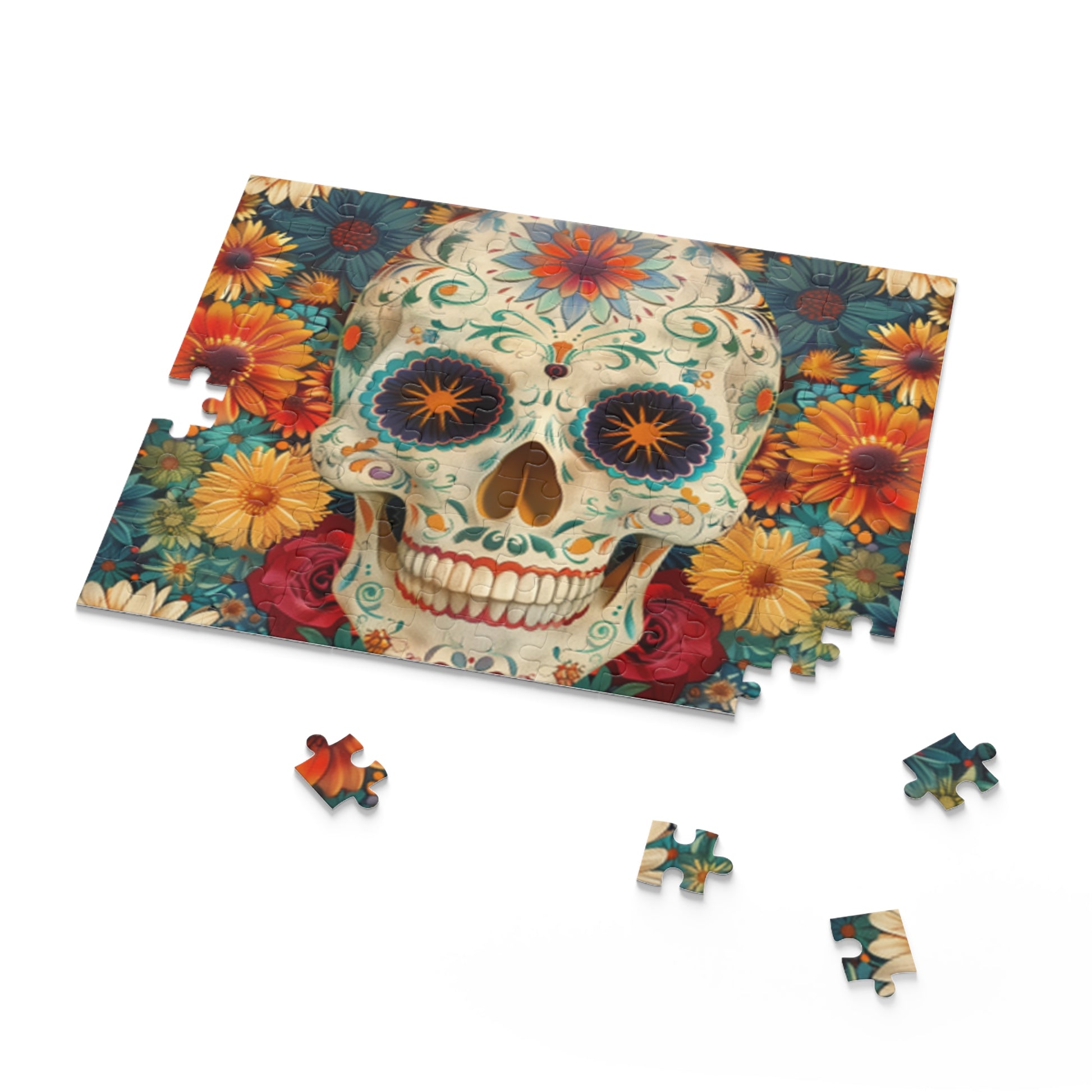 Mexican Art Day of the Dead Día de Muertos Jigsaw Puzzle Adult Birthday Business Jigsaw Puzzle Gift for Him Funny Humorous Indoor Outdoor Game Gift For Her Online-7