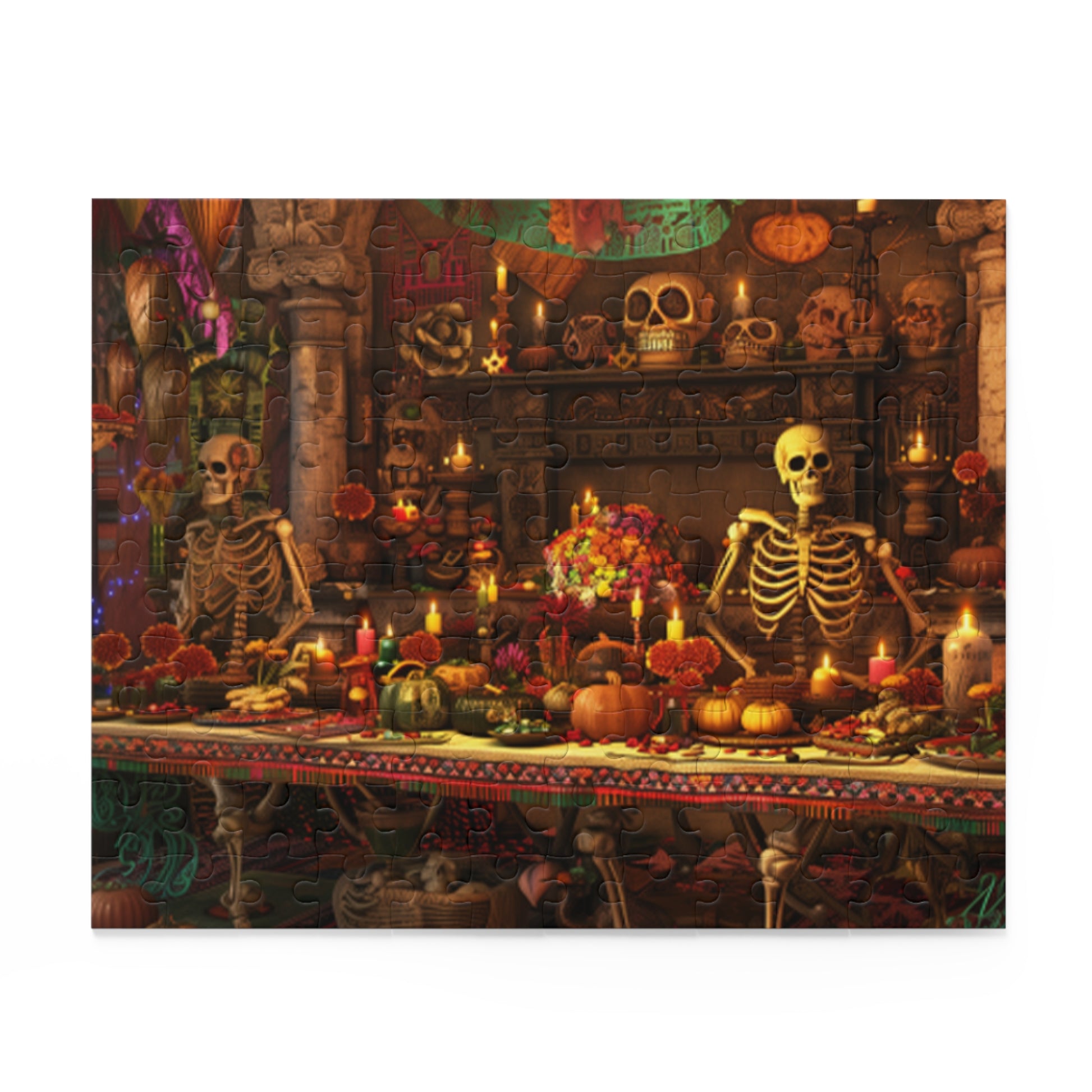 Mexican Art Day of the Dead Día de Muertos Jigsaw Puzzle Adult Birthday Business Jigsaw Puzzle Gift for Him Funny Humorous Indoor Outdoor Game Gift For Her Online-2