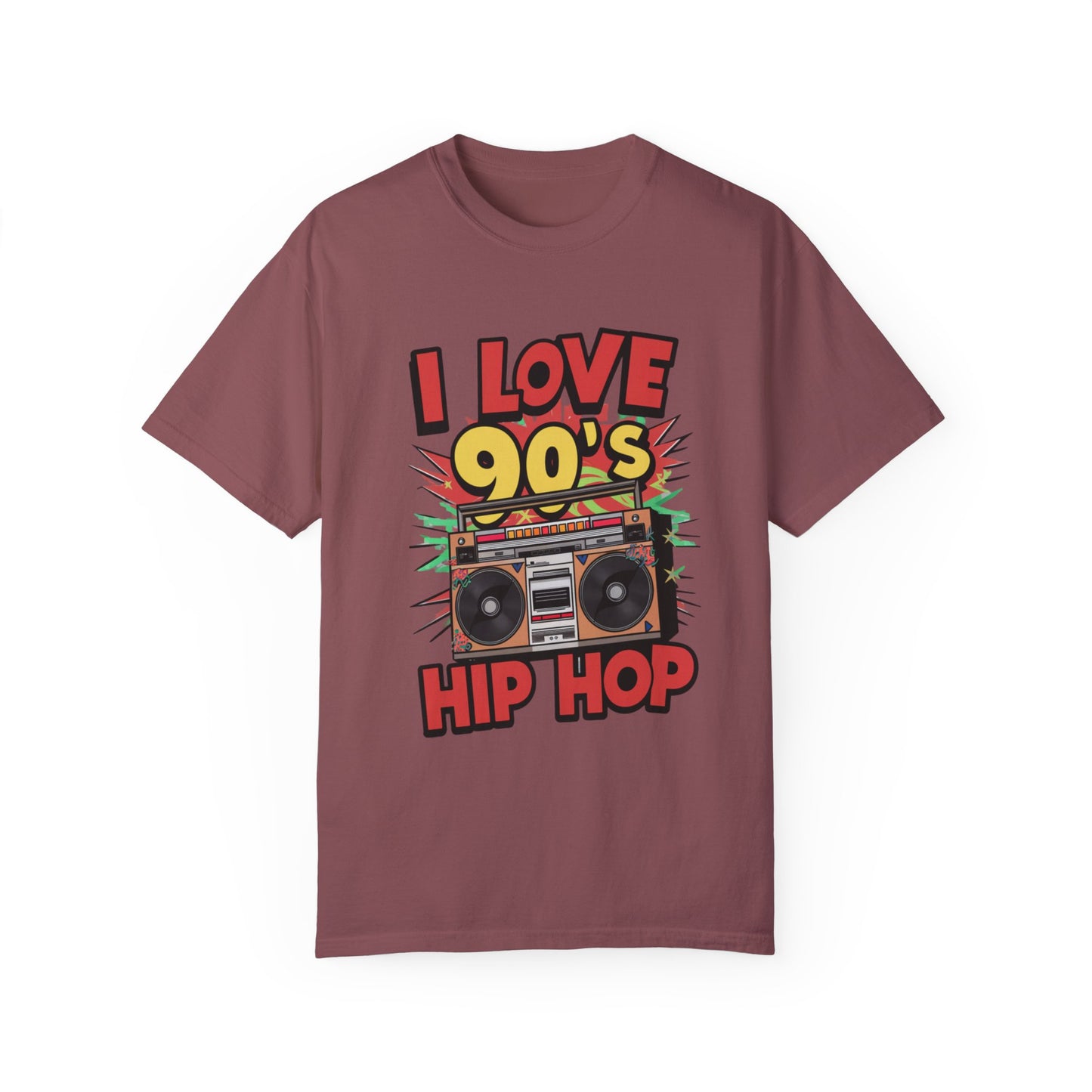 I Love 90's Hip Hop Graphic Unisex Garment-dyed T-shirt Cotton Funny Humorous Graphic Soft Premium Unisex Men Women Brick T-shirt Birthday Gift-5