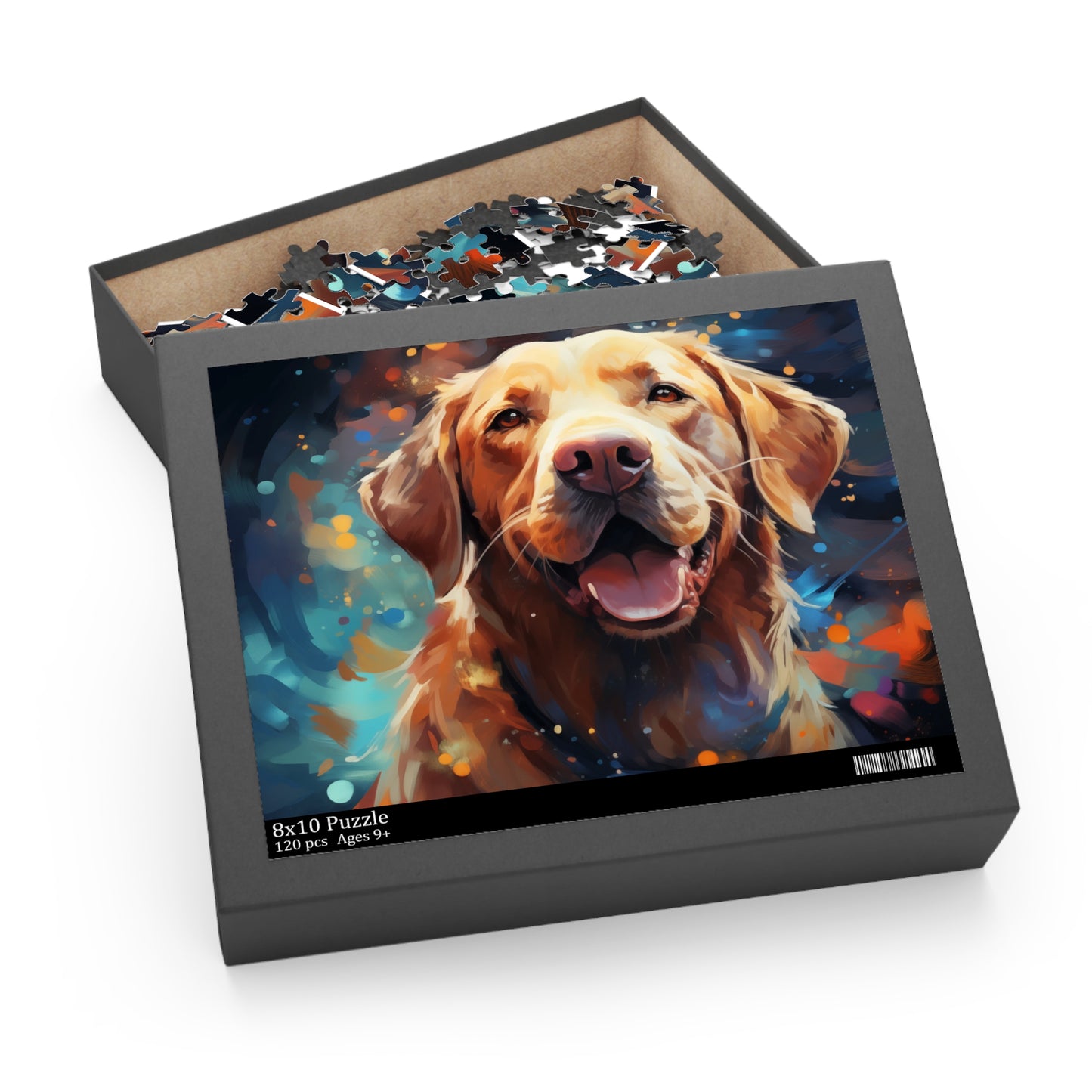 Labrador Abstract Watercolor Vibrant Retriever Jigsaw Dog Puzzle for Boys, Girls, Kids Adult Birthday Business Jigsaw Puzzle Gift for Him Funny Humorous Indoor Outdoor Game Gift For Her Online-6