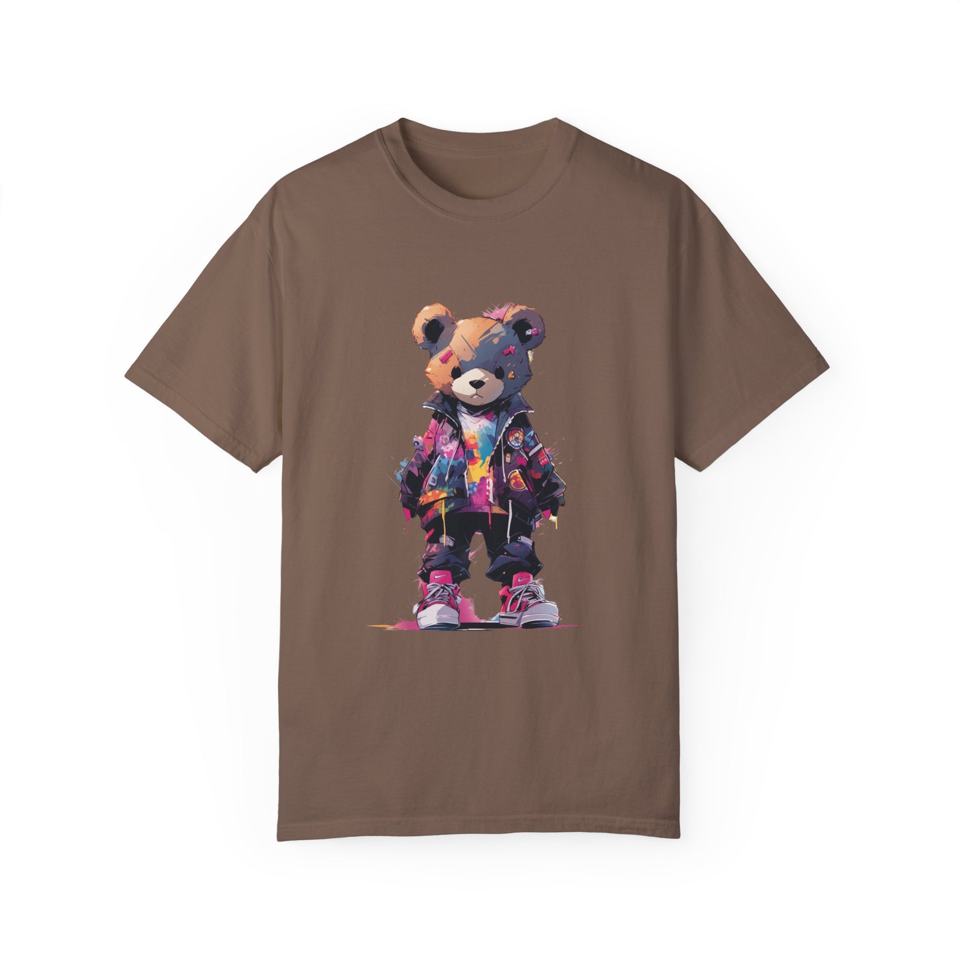 Hip Hop Teddy Bear Graphic Unisex Garment-dyed T-shirt Cotton Funny Humorous Graphic Soft Premium Unisex Men Women Espresso T-shirt Birthday Gift-15