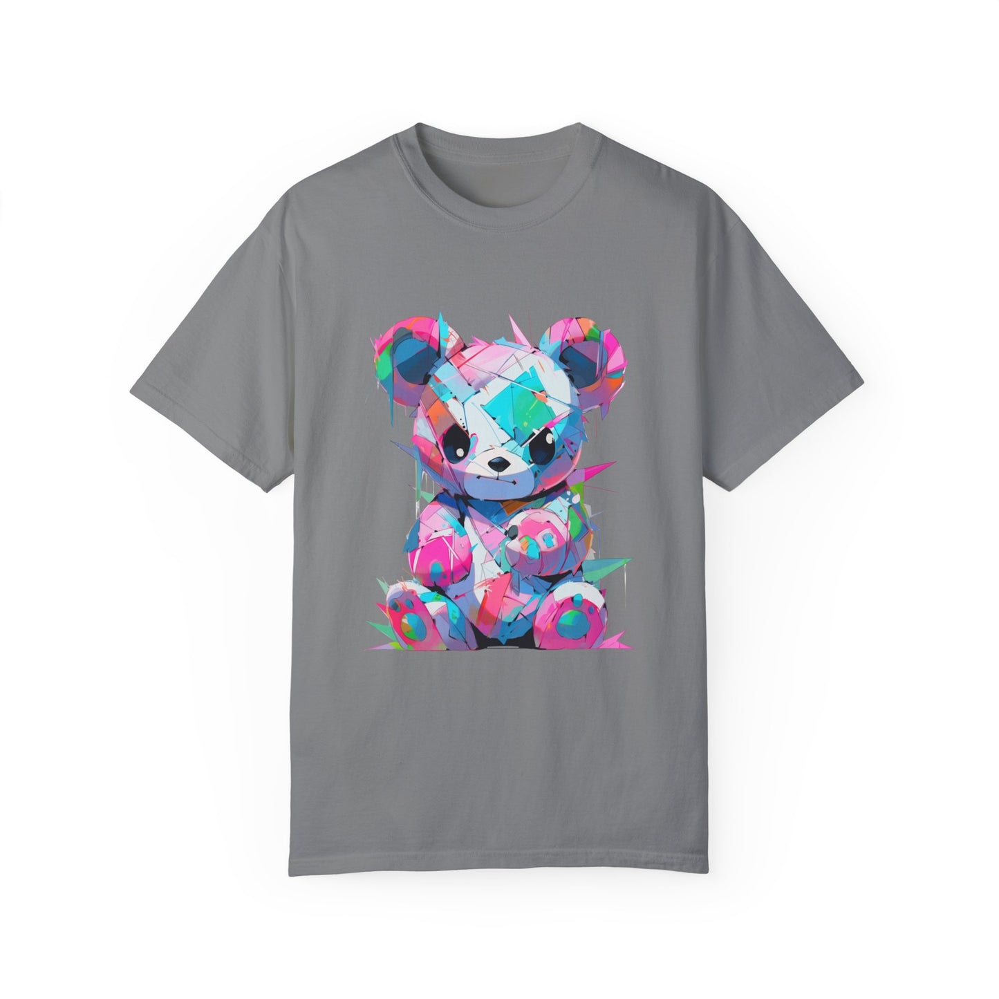 Hip Hop Teddy Bear Graphic Unisex Garment-dyed T-shirt Cotton Funny Humorous Graphic Soft Premium Unisex Men Women Grey T-shirt Birthday Gift-9