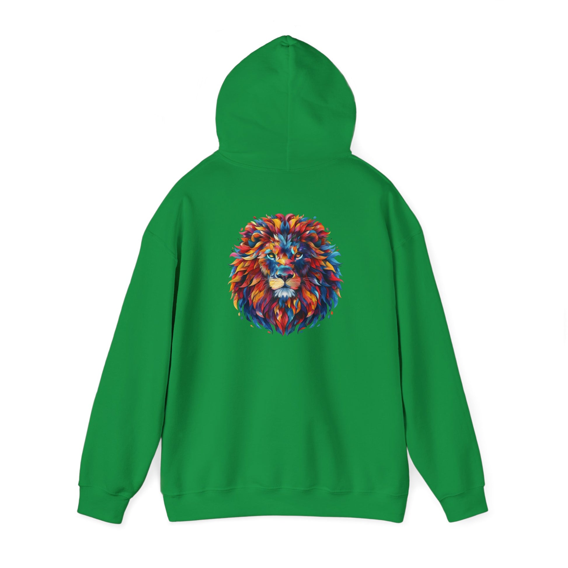 Lion Head Graphic Unisex Heavy Blend™ Hooded Sweatshirt Cotton Funny Humorous Graphic Soft Premium Unisex Men Women Irish Green Hooded Sweatshirt Birthday Gift-33