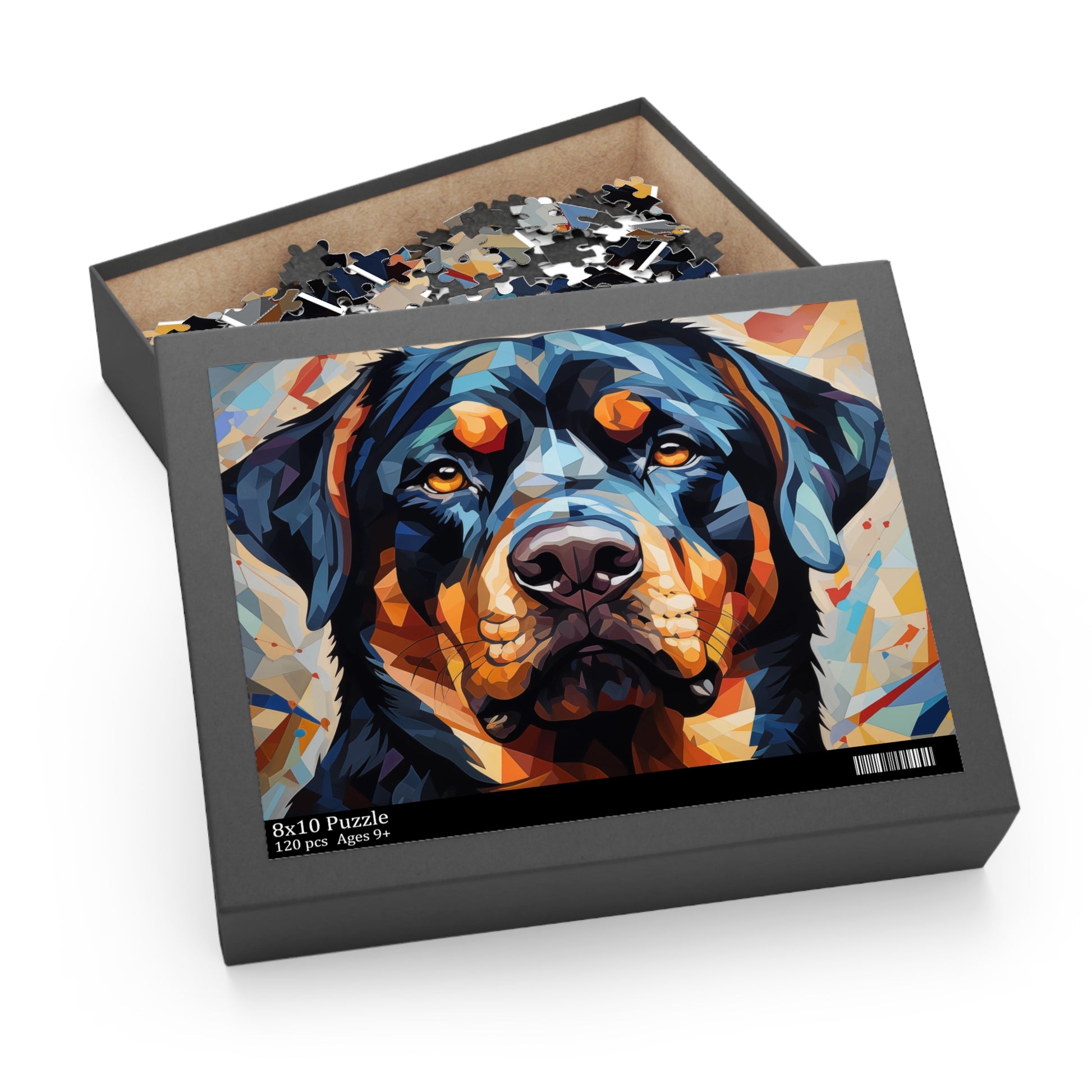 Vibrant Watercolor Rottweiler Dog Jigsaw Puzzle Oil Paint for Boys, Girls, Kids Adult Birthday Business Jigsaw Puzzle Gift for Him Funny Humorous Indoor Outdoor Game Gift For Her Online-6